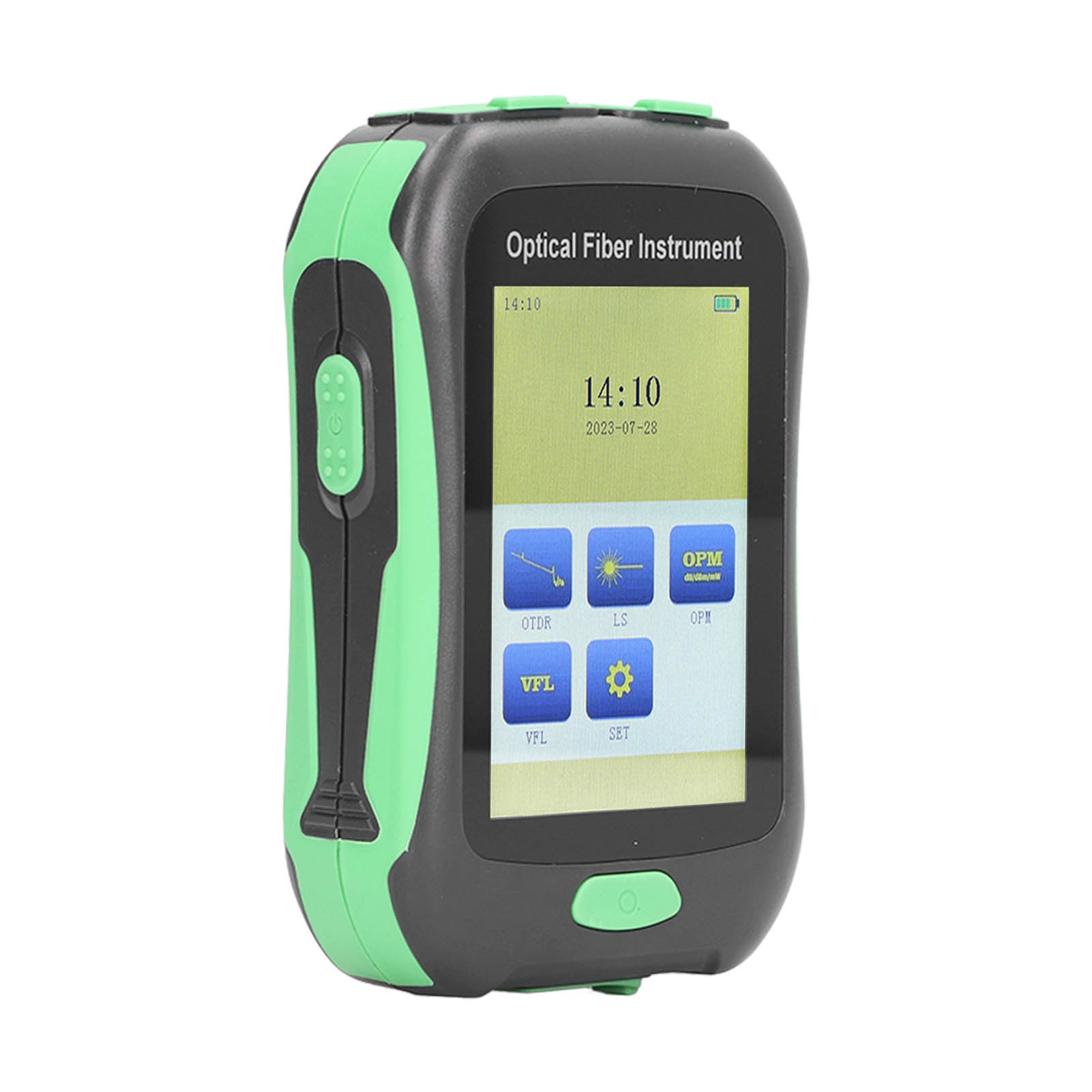 Optisches Zeitbereichsreflektometer (otdr) Mit 3,5-zoll-touchscreen, 5-in-1-leistungsmesser, Opm, Sls, Vfl-tool, Eu-stecker, 100–240 V