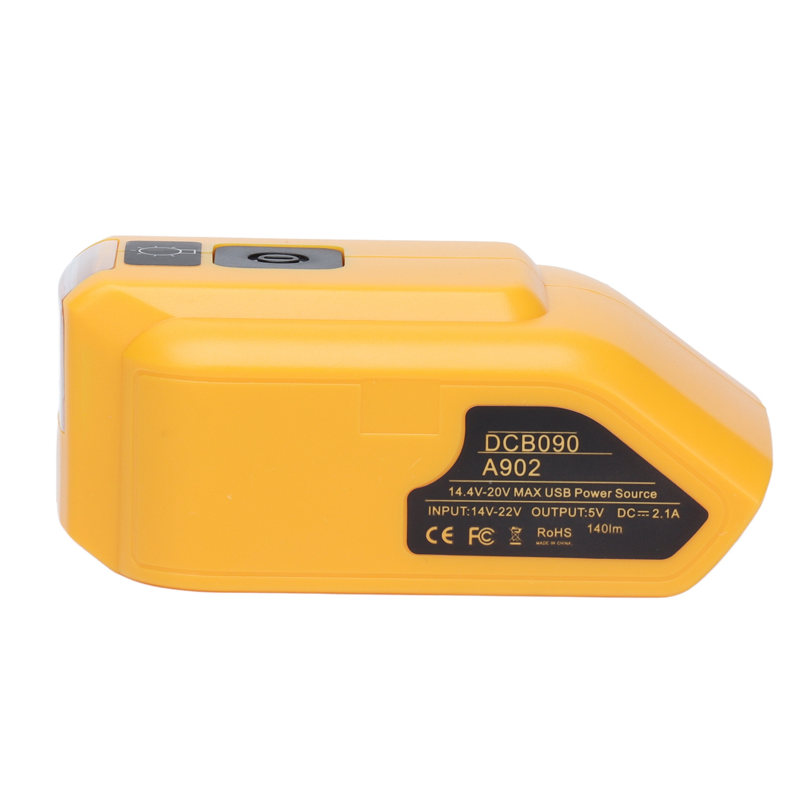 Akku-adapter-konverter Gelbes Netzteil Mit Led-leuchte Und Dual-usb Für Dcb127 Dc12v