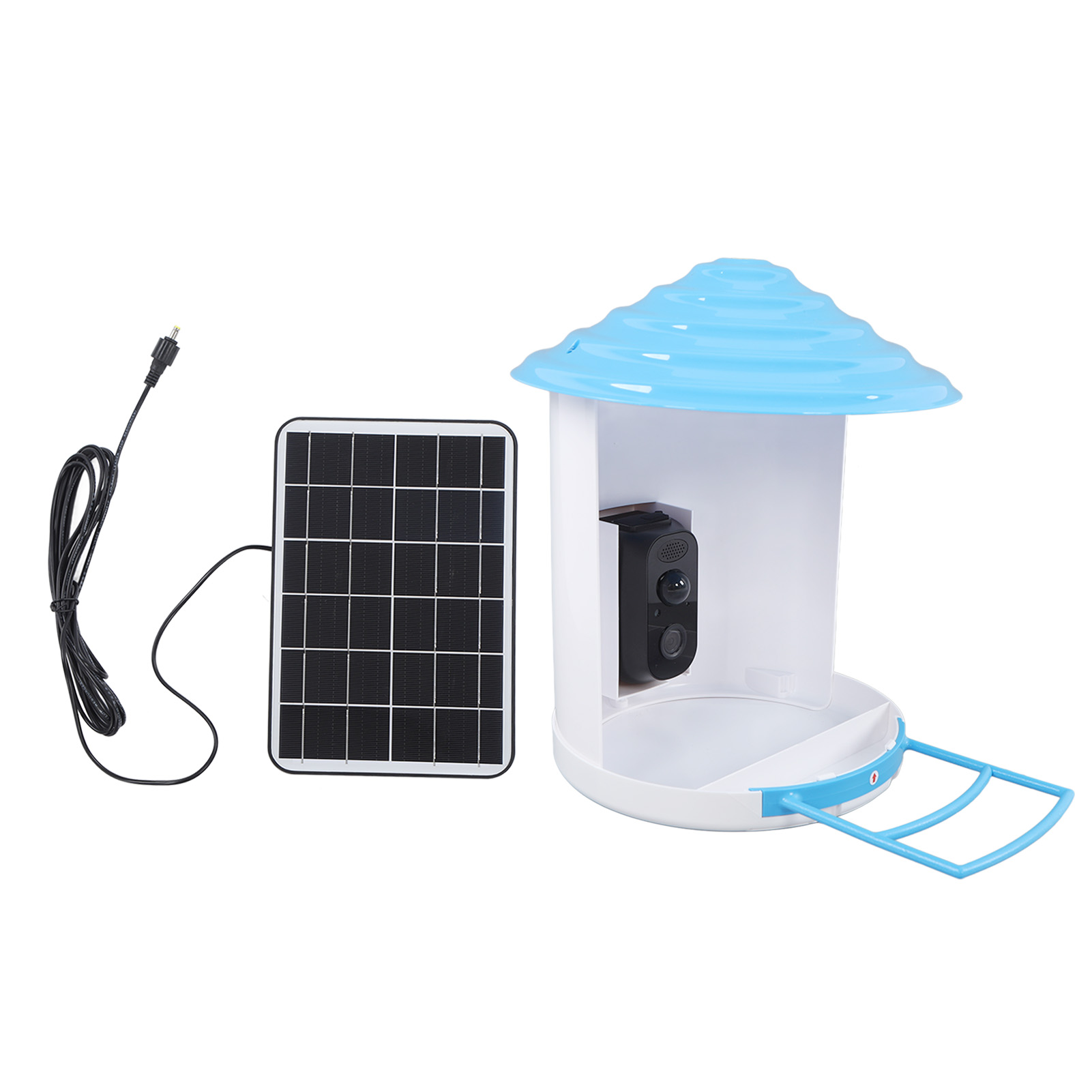 Intelligenter Vogelfutterspender Mit Solarbetrieb, Kabelloser Wlan-funktion, Zwei-wege-sprachkommunikation, Geringem Stromverbrauch Und 2-mp-außenkamera