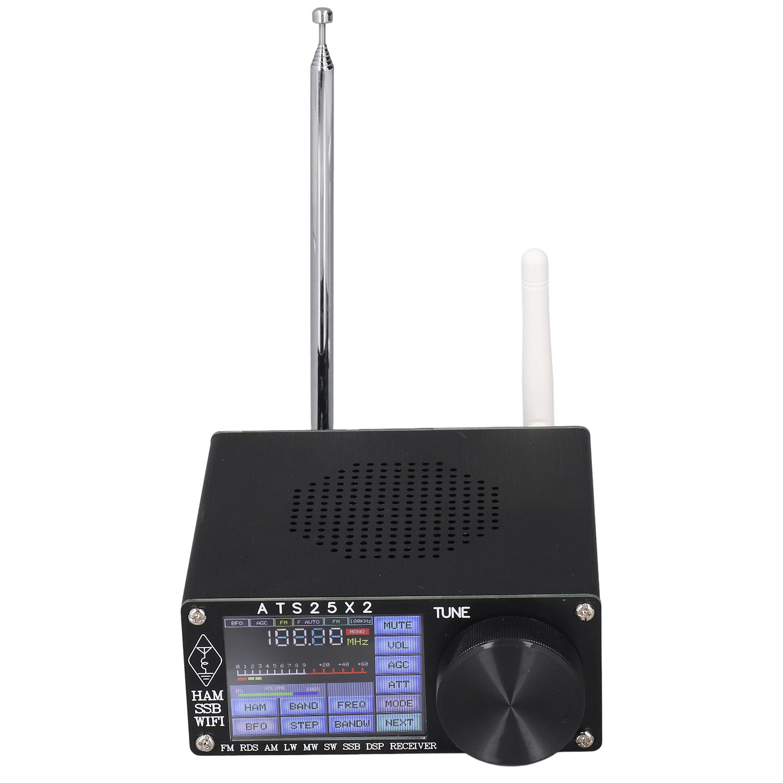 Vollband-radioempfänger Mit Farb-touchscreen, Wlan, Fm, Lw, Mw, Sw Und Ssb-funktion Mit Spektrumscan