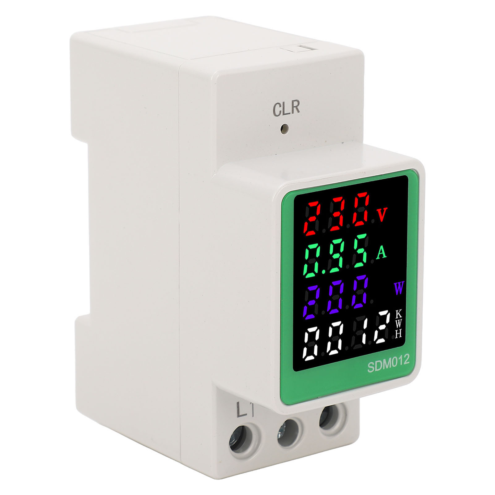 Digitales Led-farbdisplay Für Strommessung, Einphasig, Wechselstrom, Strom, Spannung, Frequenz, Leistungsfaktor, Ac 230 V, 0–100 A (normal)