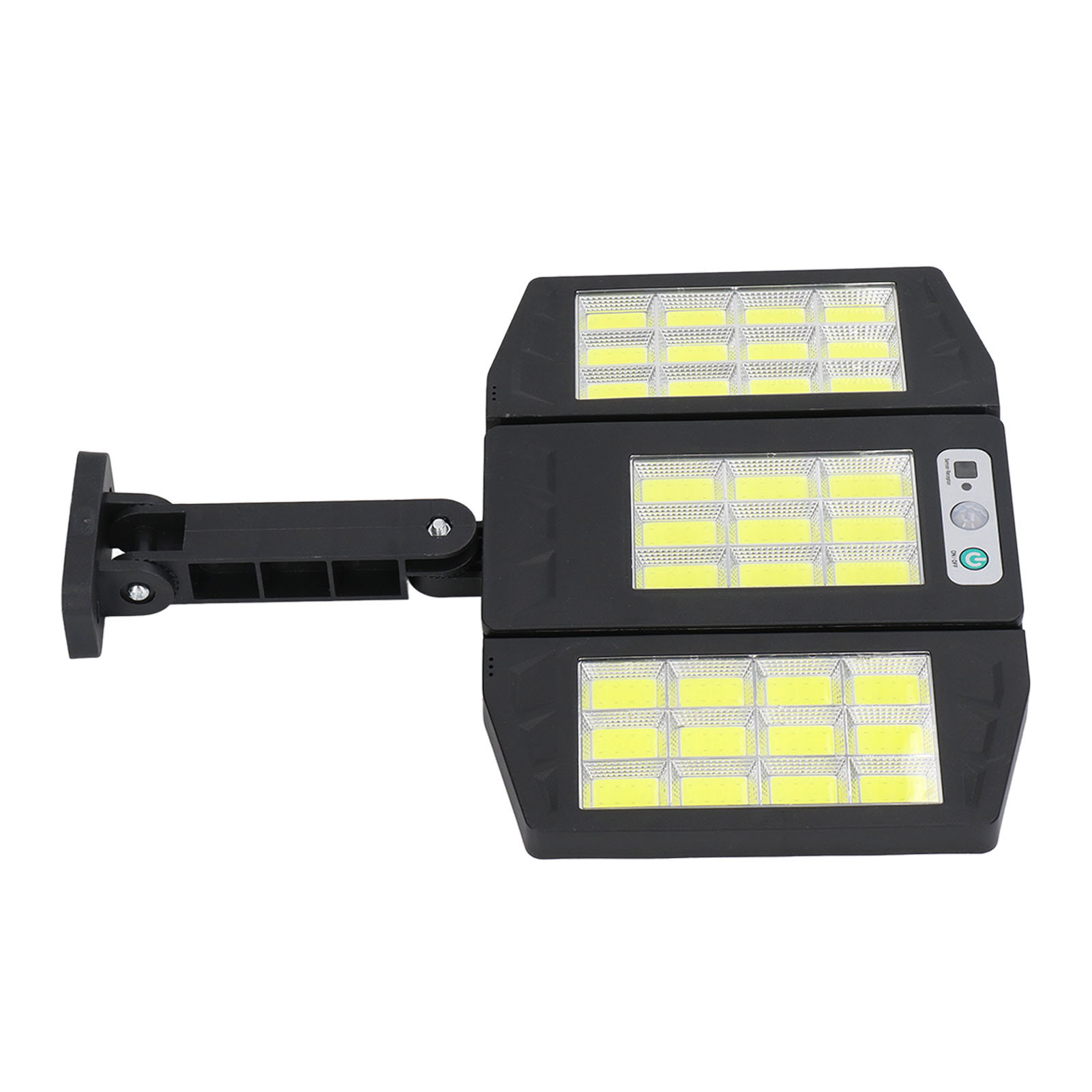 Solarbetriebene Außenleuchte Mit Bewegungsmelder, 3 Leuchtenköpfe, Ip64 Wasserdicht, 33er Raster, 264 Cob-leds, Geeignet Für Wege Und Zäune