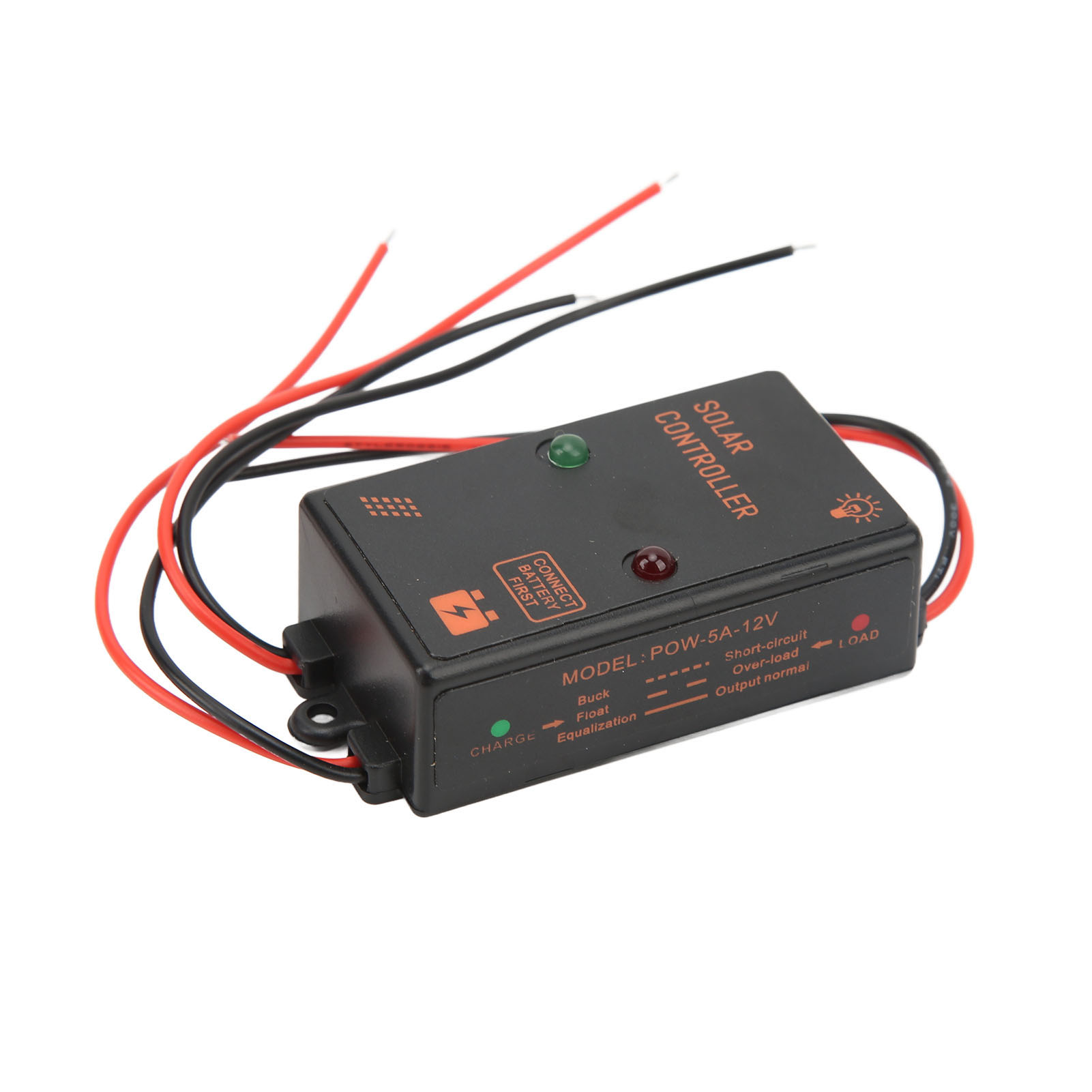 Solarmodul-laderegler Ip67 Wasserdicht, 24-stunden-betrieb, Pwm-laderegler 5a 6v 12v Automatische Anpassung