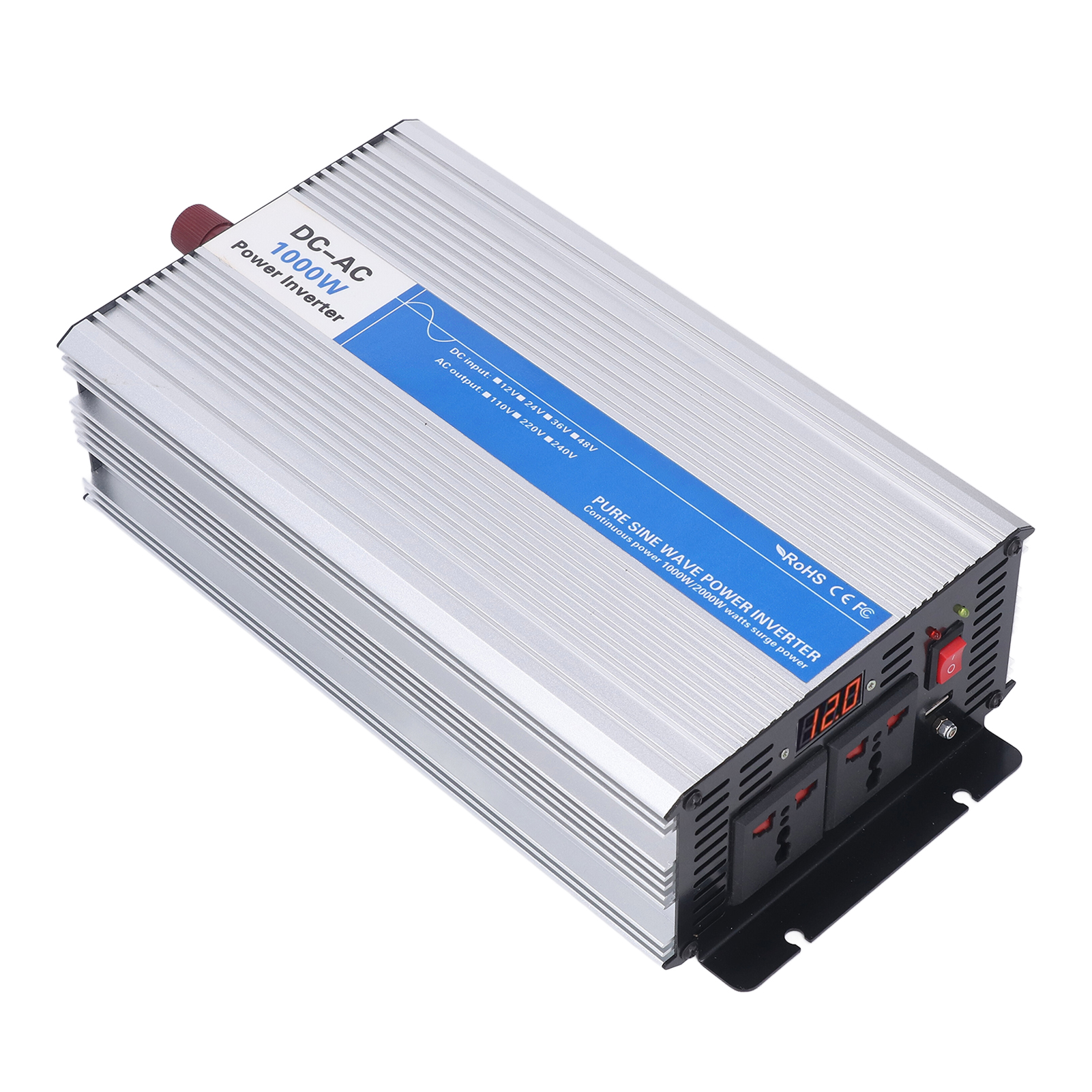 1000-w-wechselrichter Mit 220-v-sinus-led-digitalanzeige Für Den Einsatz Im Auto (12-v-gleichstromeingang)