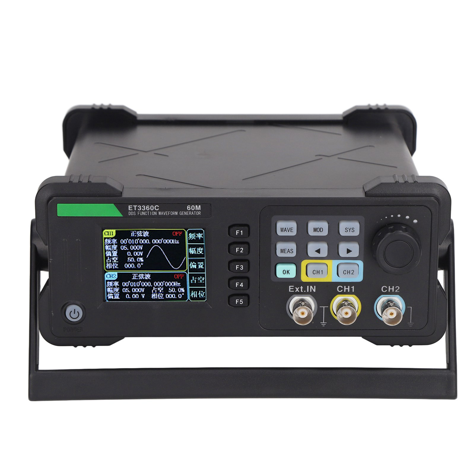 60-mhz-zweikanal-signalgenerator Mit Frequenzmesser, Dds-signalgenerator Für Beliebige Wellenformen, Ac 110–240 V, Eu-stecker