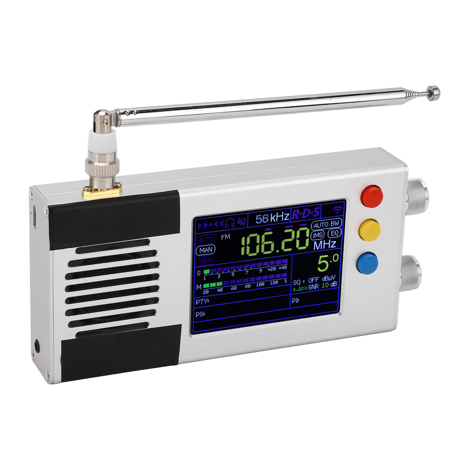 Tragbarer, Digitaler, Wiederaufladbarer Ukw/mw/kurzwellen-vollbandradioempfänger Mit Lcd-display