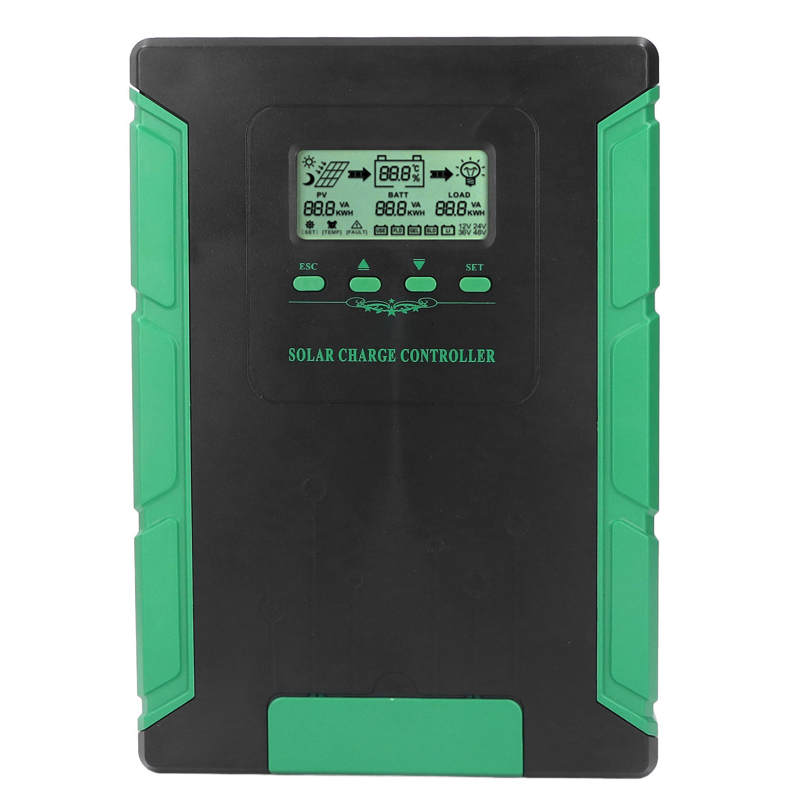 Mppt-solarladeregler Mit Lcd-anzeige Für Solarmodule, Spannungsregler Für Lithiumbatterien, Nennladestrom 120 A