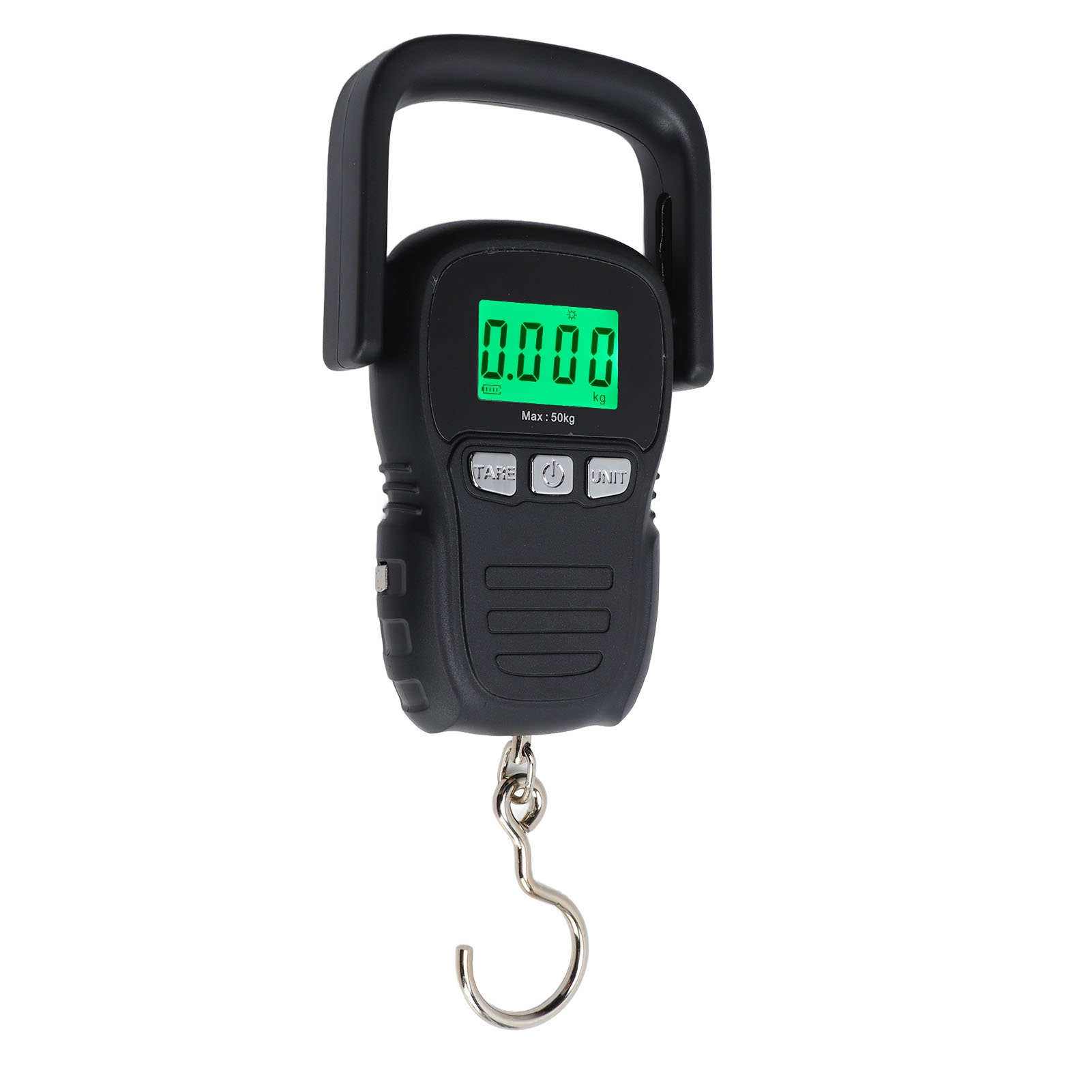 Digitale Hängewaage, 50 Kg Messbereich, Wasserdicht, Edelstahlbügel, S-haken, Kunststoffgehäuse, Elektronische Handkranwaage