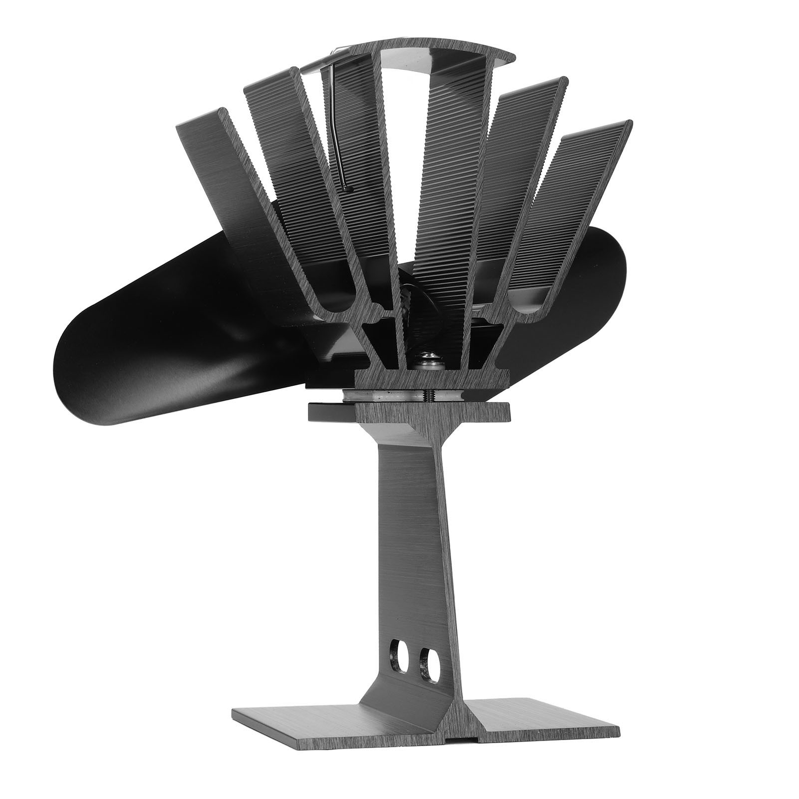 2-blatt-ofenlüfter Aus Aluminiumlegierung, Nicht Elektrisch, Für Holzöfen Und Kamine, Geeignet Für Zuhause Und Hotel