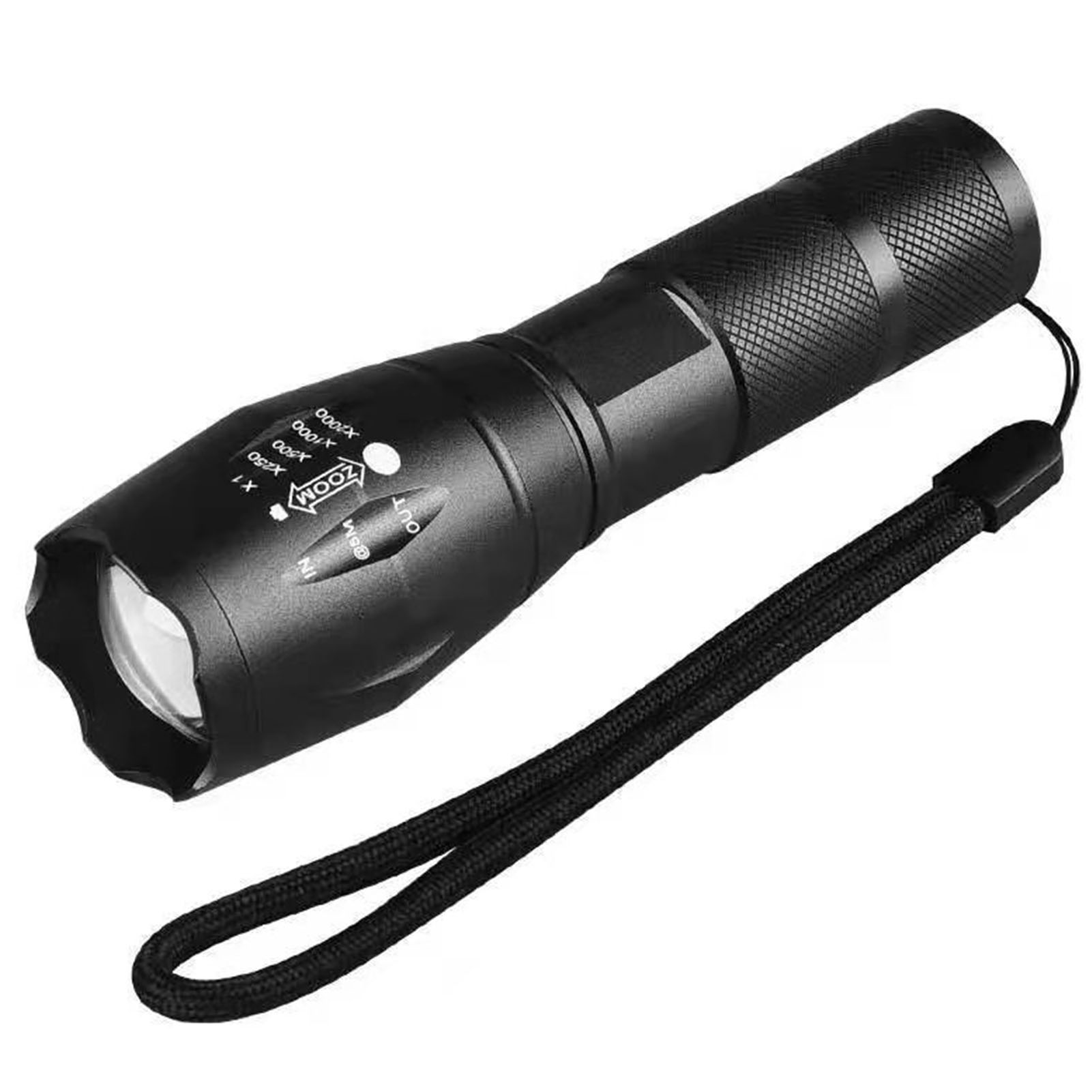 Wiederaufladbare, Zoombare Und Helle Outdoor-taschenlampe Für Camping Und Wandern