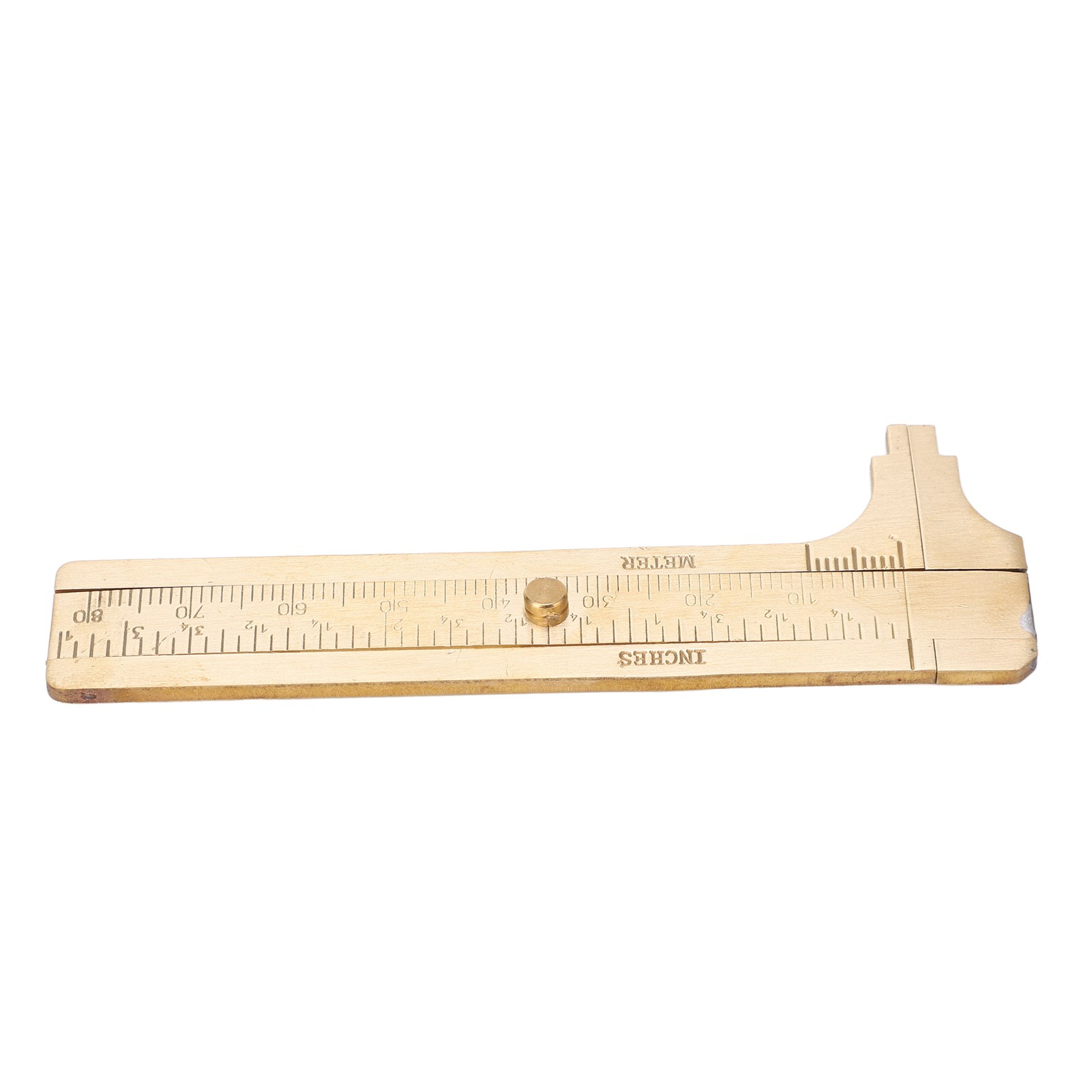 Messschieber Aus Messing, Metrisch/zoll, Doppelskala, Retro-stil, Messwerkzeug Für Reparaturen, 80-mm-skala