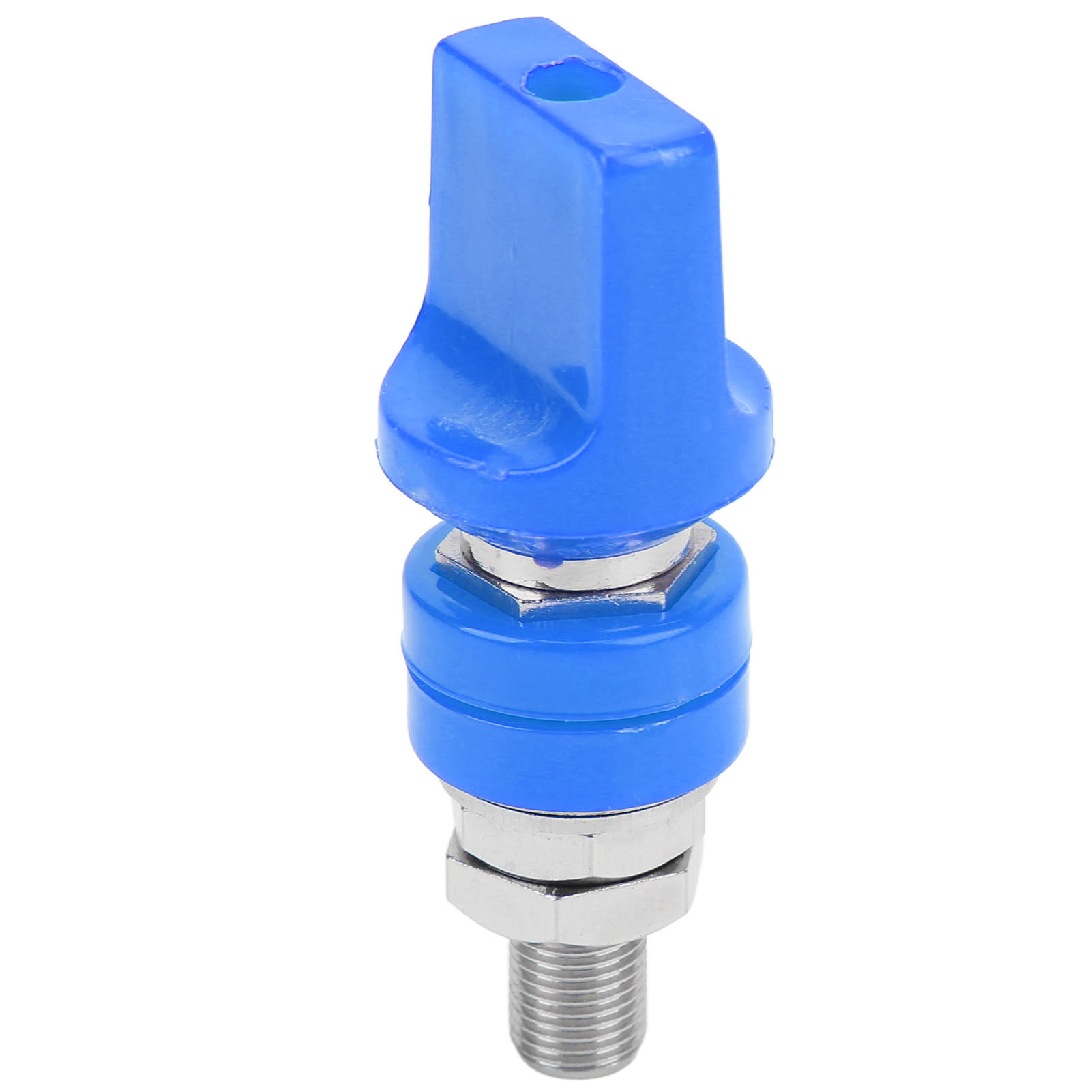 Anschlussklemme Mit M10-gewinde, 100 A Nennstrom, Für 4-mm-bananenstecker, Blau