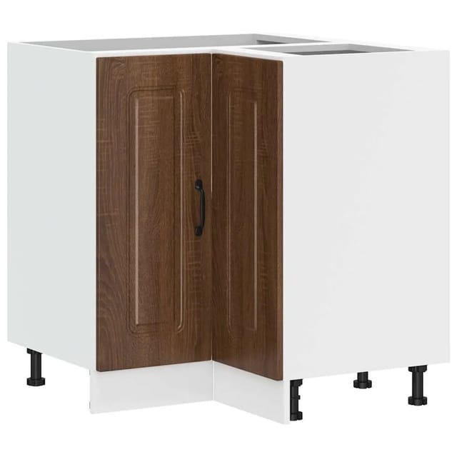 vidaXL Küchen-Eckunterschrank Kalmar Braun Eichen-Optik Holzwerkstoff 853514