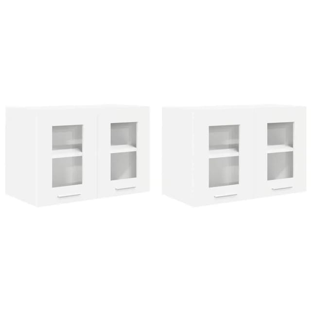 vidaXL Hängeschrank mit Tür 2 Stk Weiß 60 x 31 x 40 cm Holzwerkstoff 884211