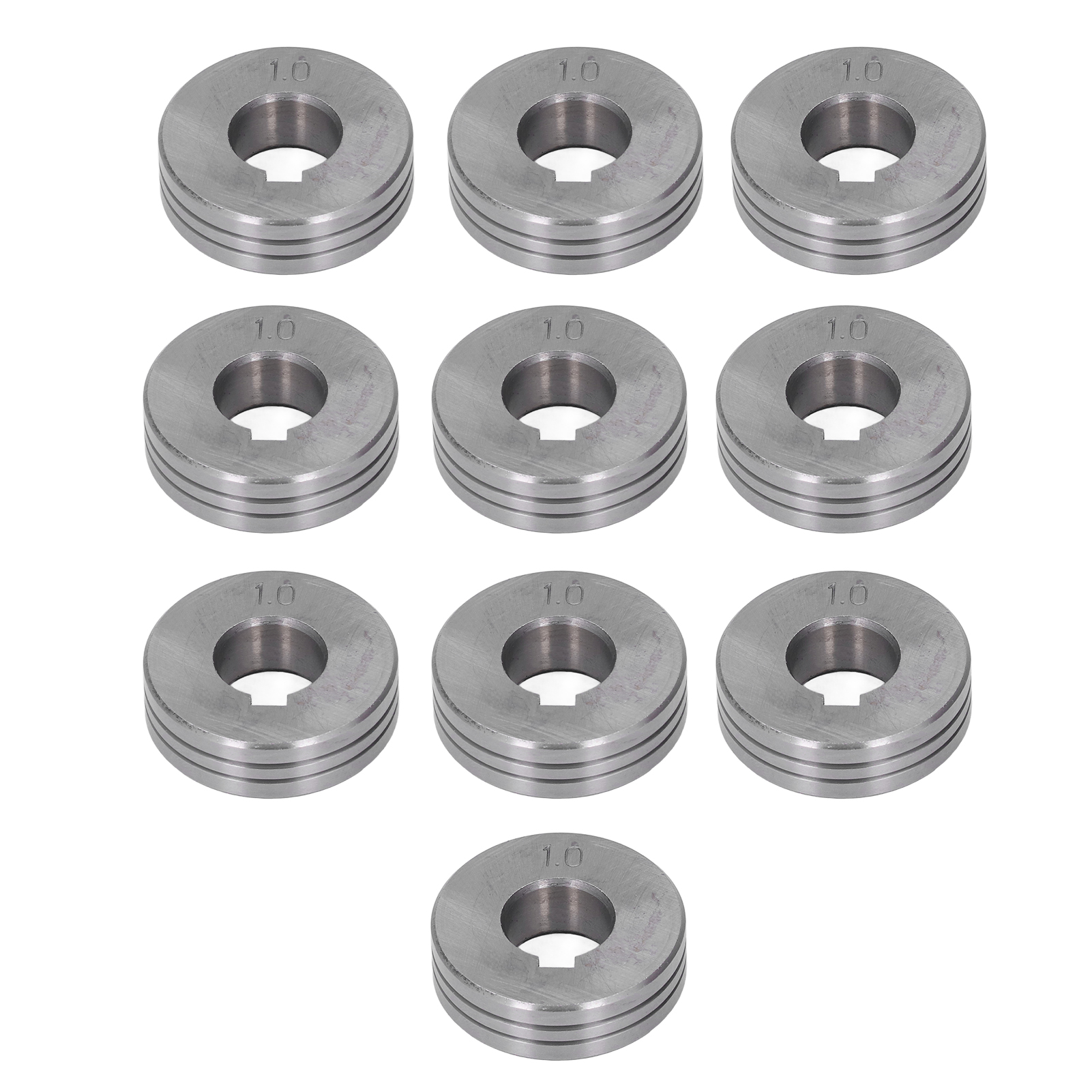 10 Stück Drahtvorschubrollen Aus Stahl Für Gasgeschütztes Schweißen, 0,8–1,0 Mm Nut