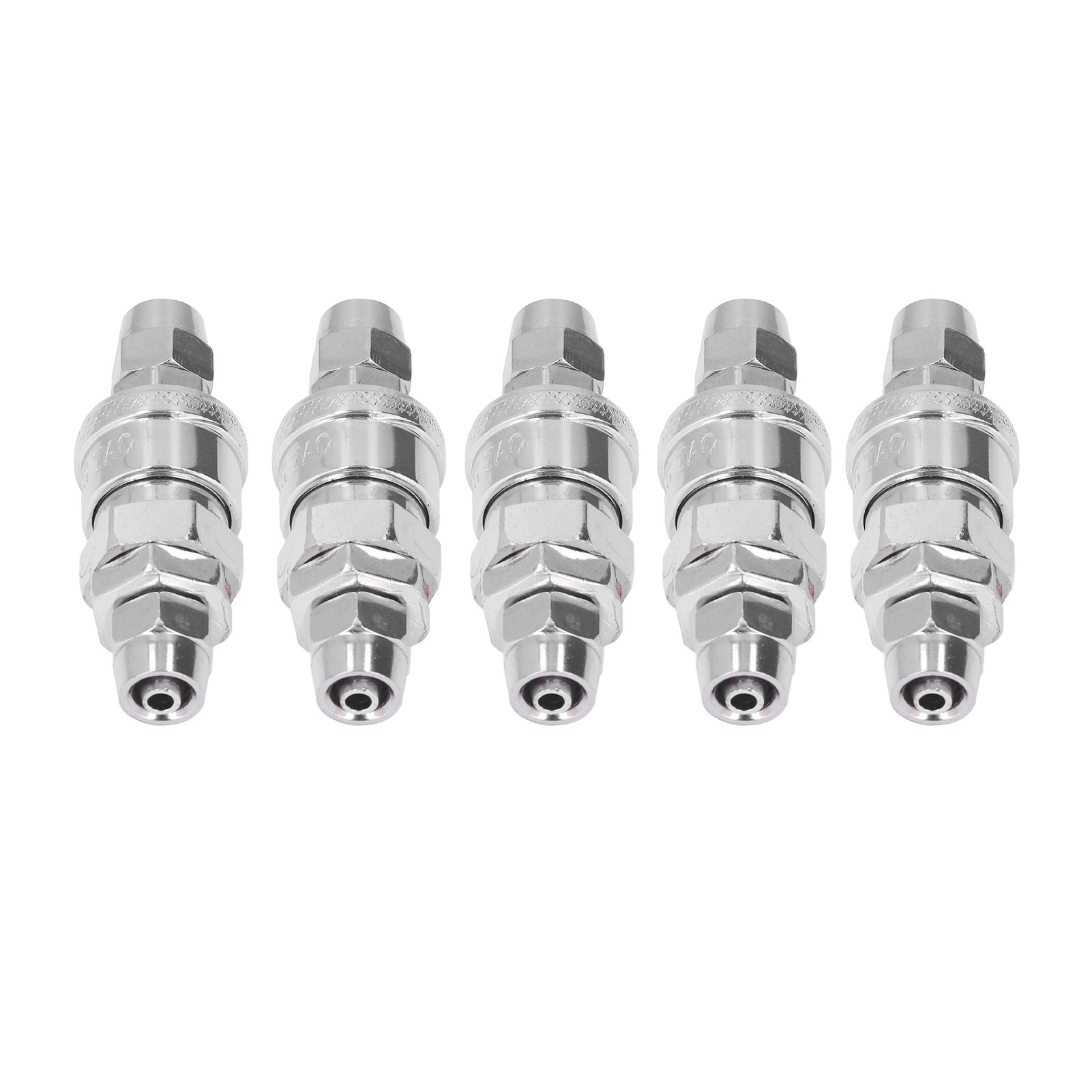 5 Sets Luftkupplungen, Vernickelte Edelstahl-pneumatik-schnellkupplungen Und Stecker-set (5x8 Verriegelungsschlauch (sp+pp-20) )