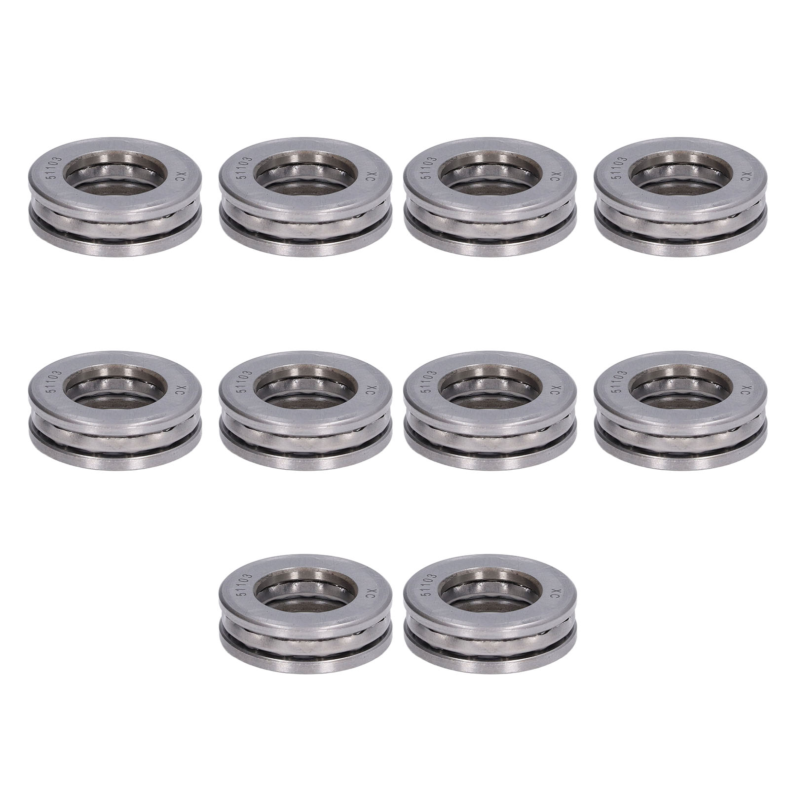 10 Stück Flachkugellager, Hochpräzise, Abnehmbare Miniatur-axiallager Aus Metall, Satz 51103