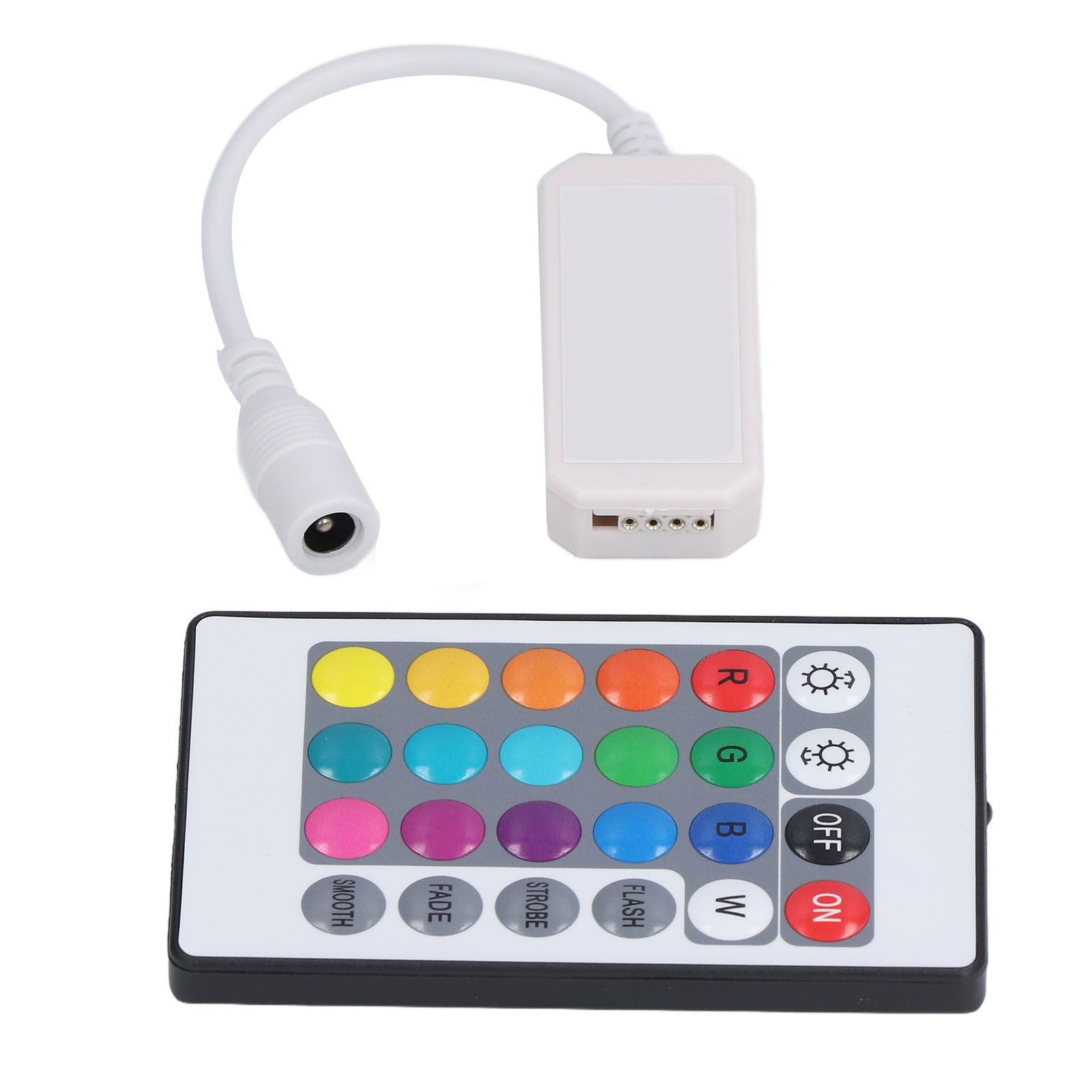 Led-fernbedienung Mit 24 Tasten, Intelligenter 4-pin-2,4-ghz-rgb-ir-fernbedienung Mit Anschlussaufkleber Für Android Und Os X