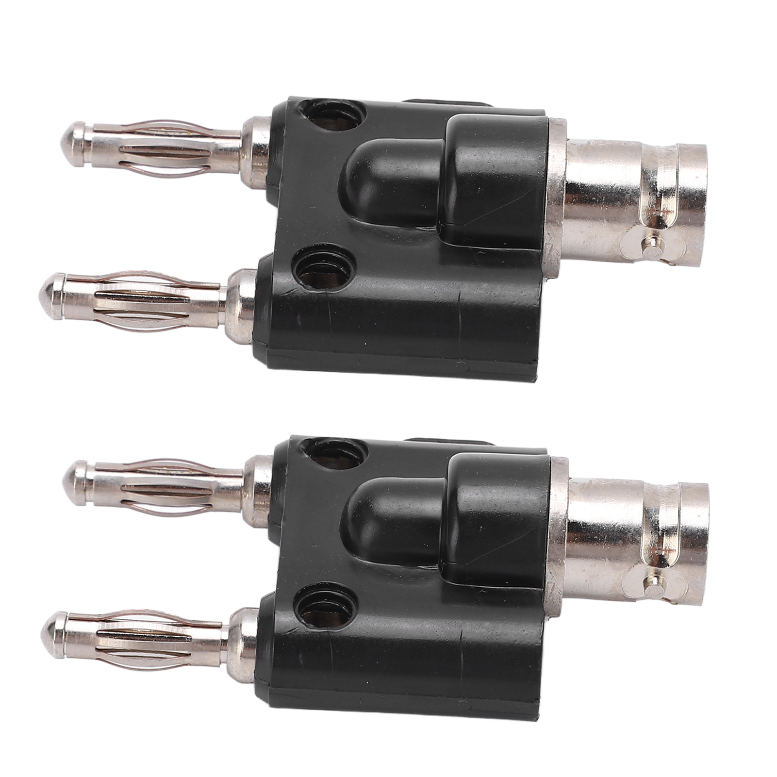 2 Stück J.20022 4mm Bananenstecker Bnc-buchse Auf Zweireihigen Bananenstecker-adapter