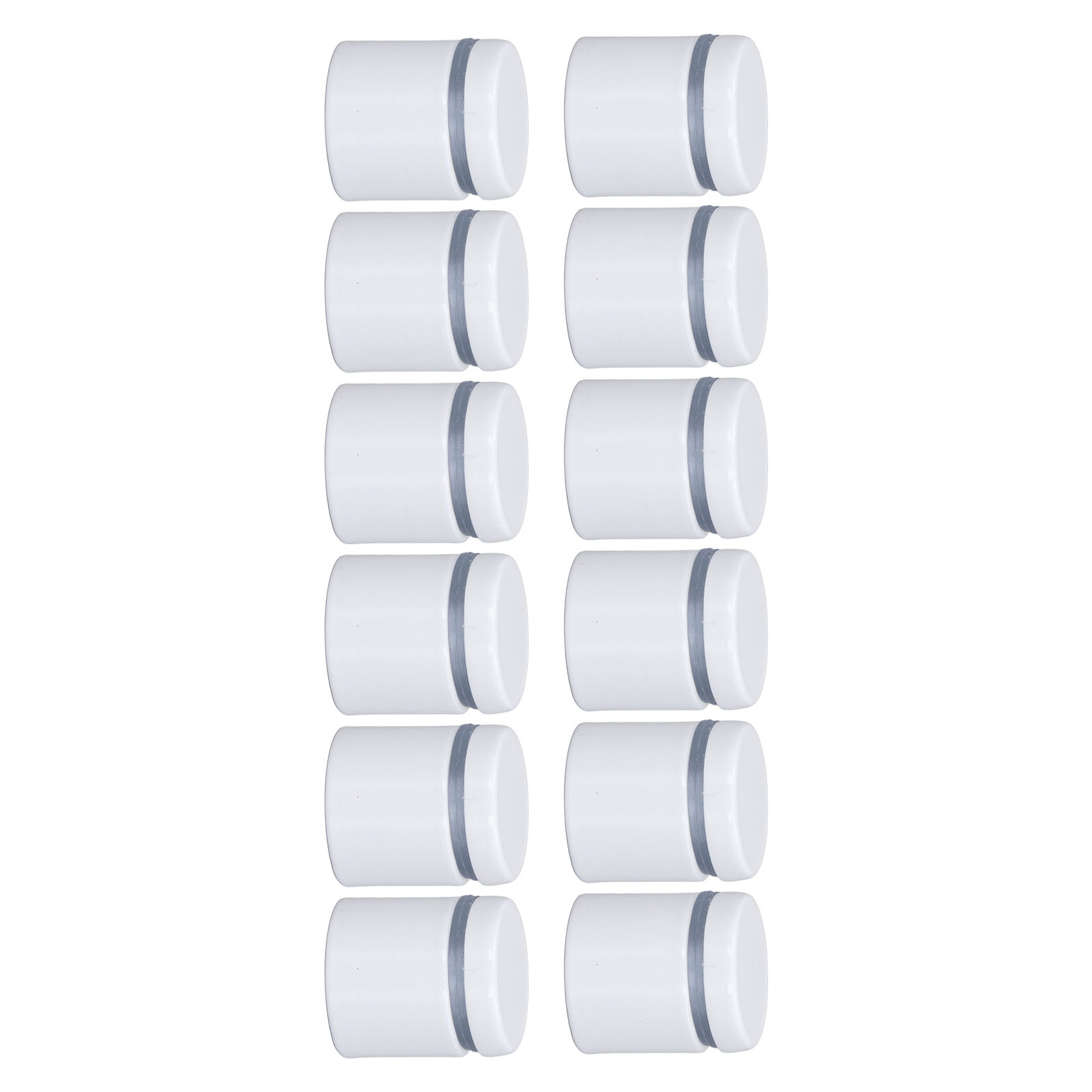 12 Stück Edelstahl-glasabstandshalter 1x1 Zoll Wandabstandshalter Werbenägel Zur Präsentation Von Acrylplatten Weiß