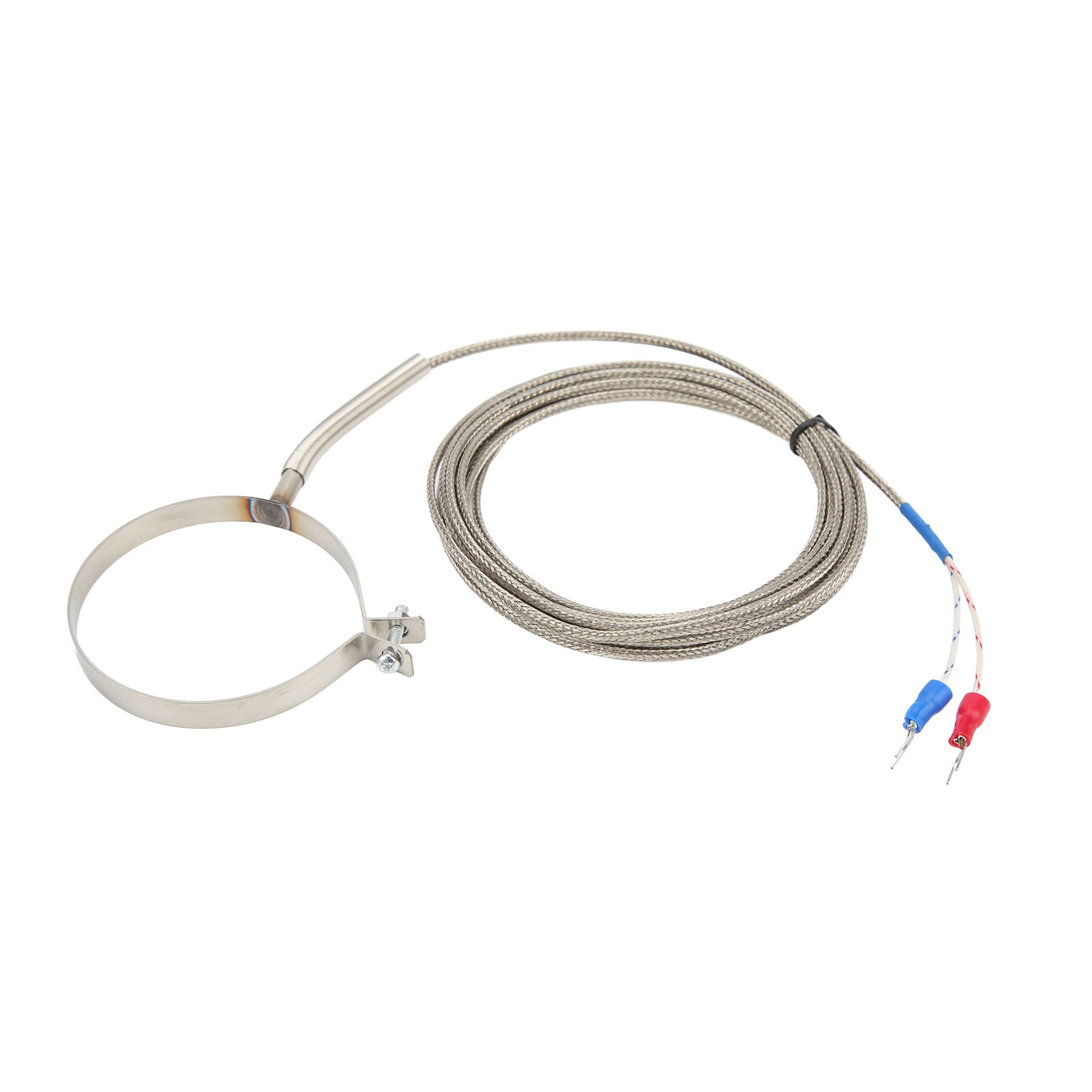 60-mm-thermoelement Aus Edelstahl, 0–400 °c, Typ Ck, Gewinde Für Industrielle Anwendungen, 3 Meter / 9,8 Fuß
