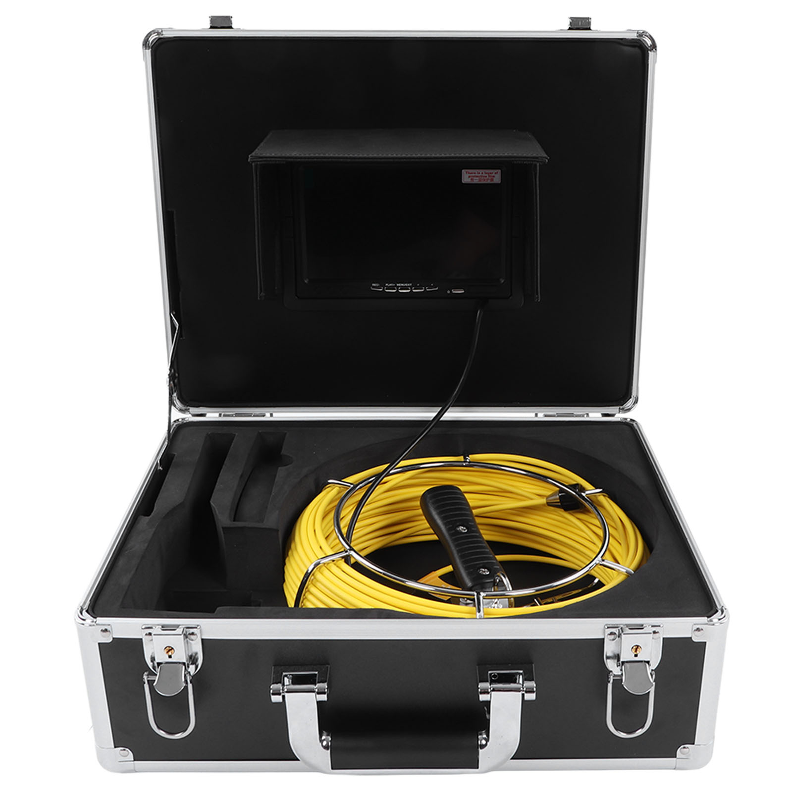 Kanalinspektionskamera Mit 512-hz-sender, 7-zoll-lcd-bildschirm, 12 Leds, Wasserdichter Kamera, 100–240 V Wechselstrom, Eu-stecker