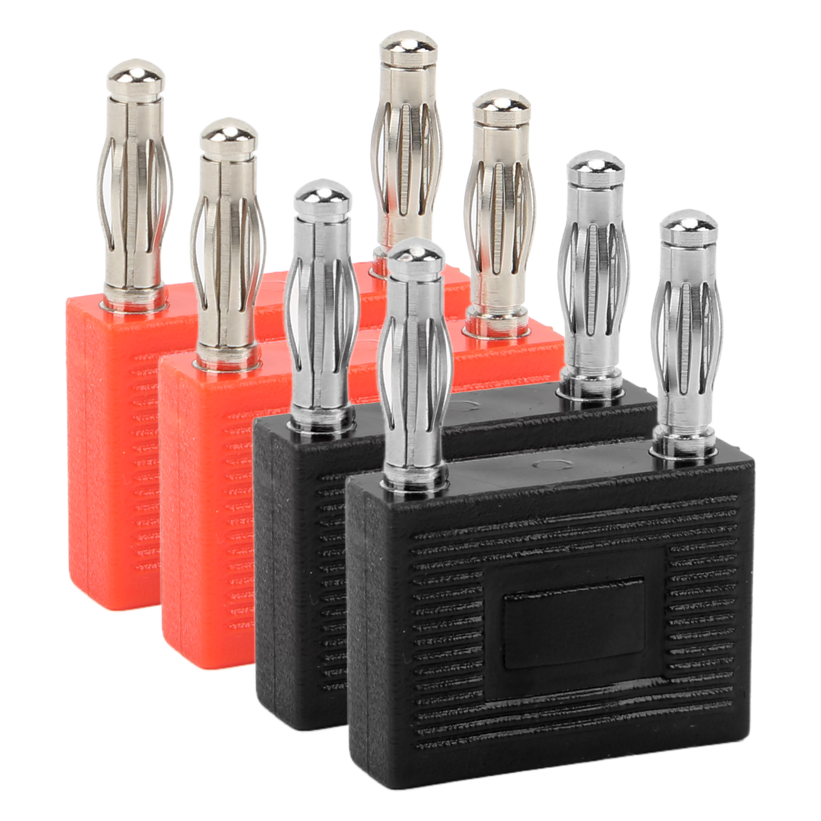 2er-set 4-mm-doppelreihen-bananenstecker Aus Hitzebeständigem Kupfer Für Lautsprecherkabel