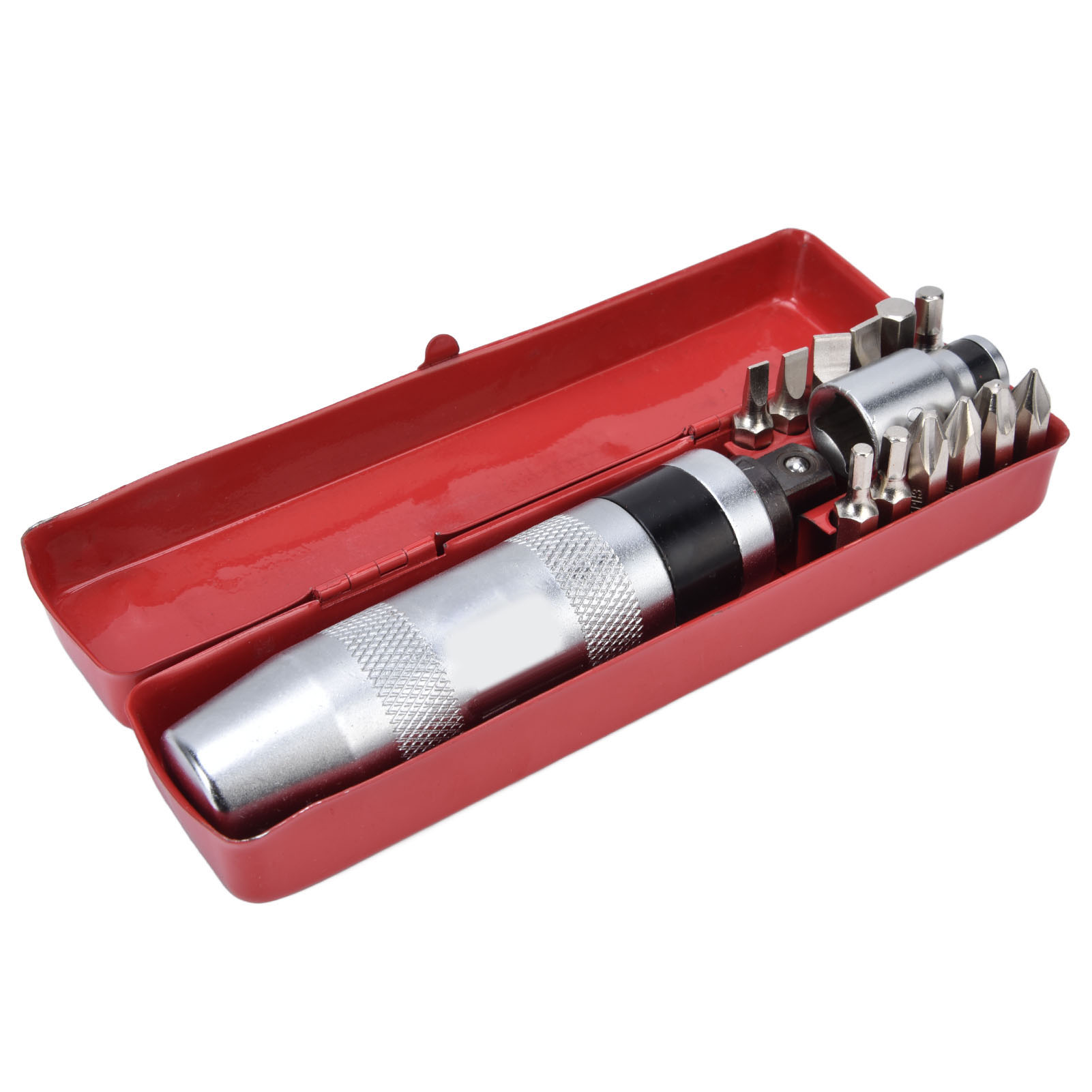 Manuelles Schlagschrauber-set 1/2" Vierkant Auf Sechskant Adapter, Reversibler Schraubendreher Mit 12 Bits