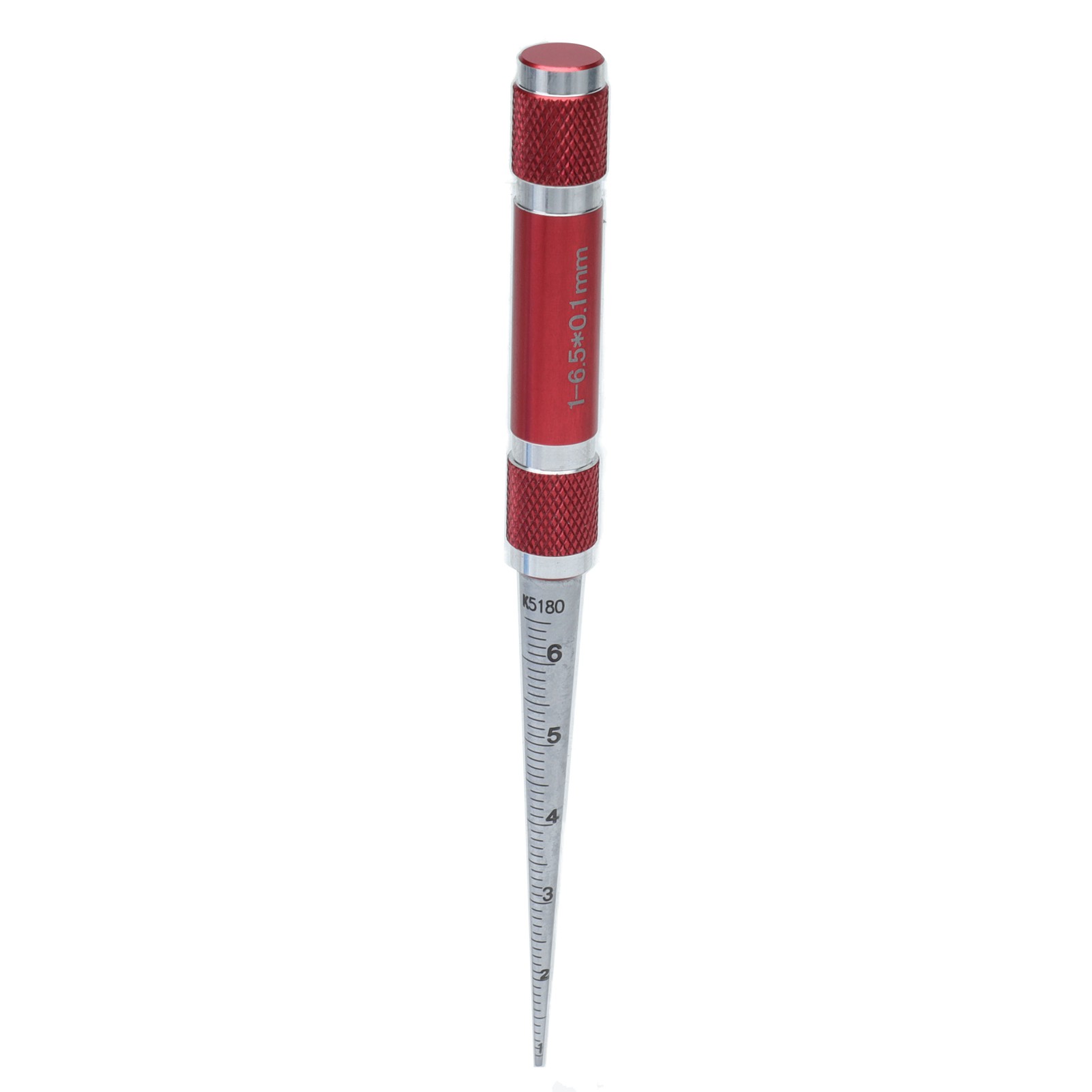 Lochlehre Mit Konischer Bohrung, Edelstahl, Messwerkzeug Für Innendurchmesser Von 1–6,5 Mm