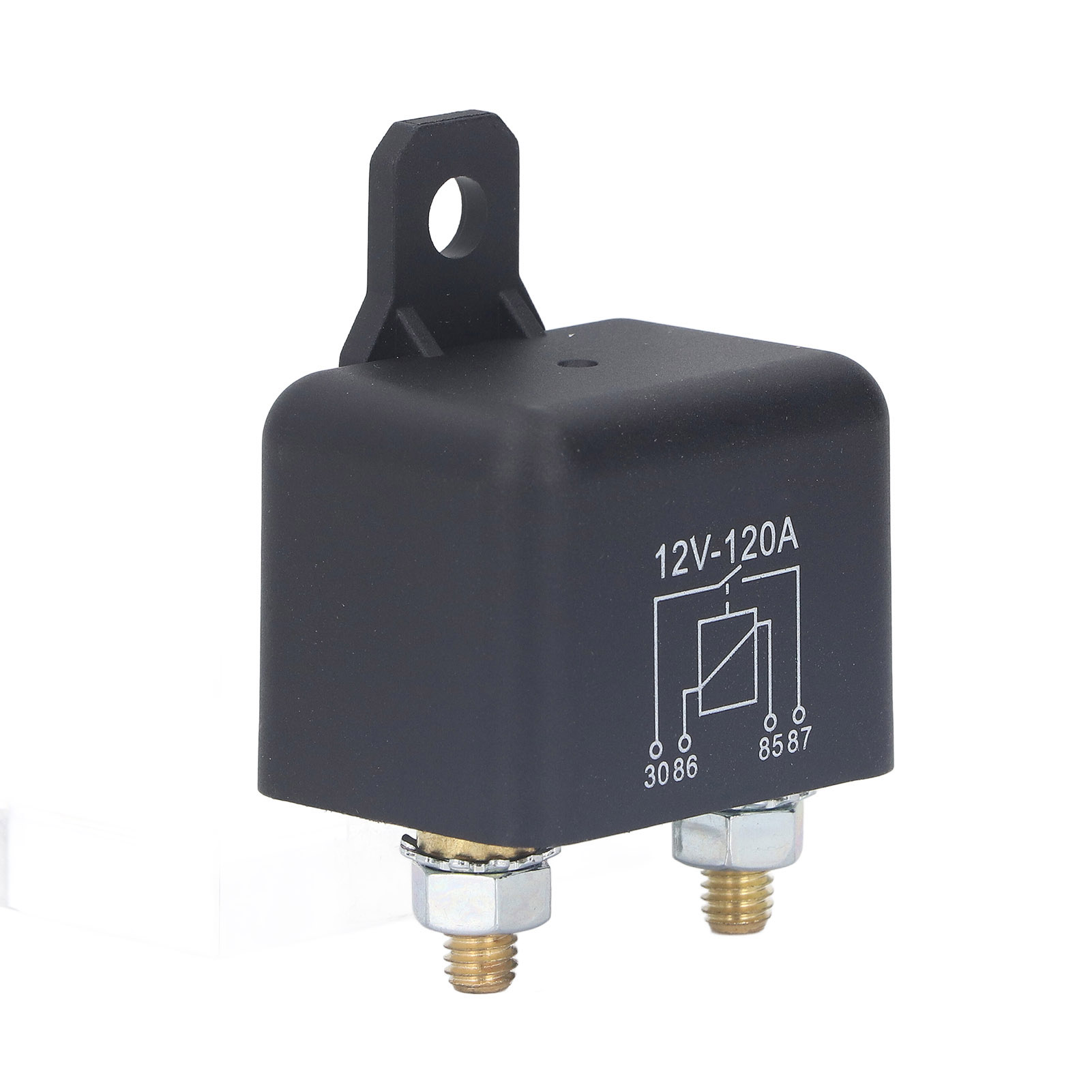 Anlasserrelais 2,4 W, 120 A, 4-polig, Öffnerkontakt, Messingspule, Hohe Anlassleistung, 12 V