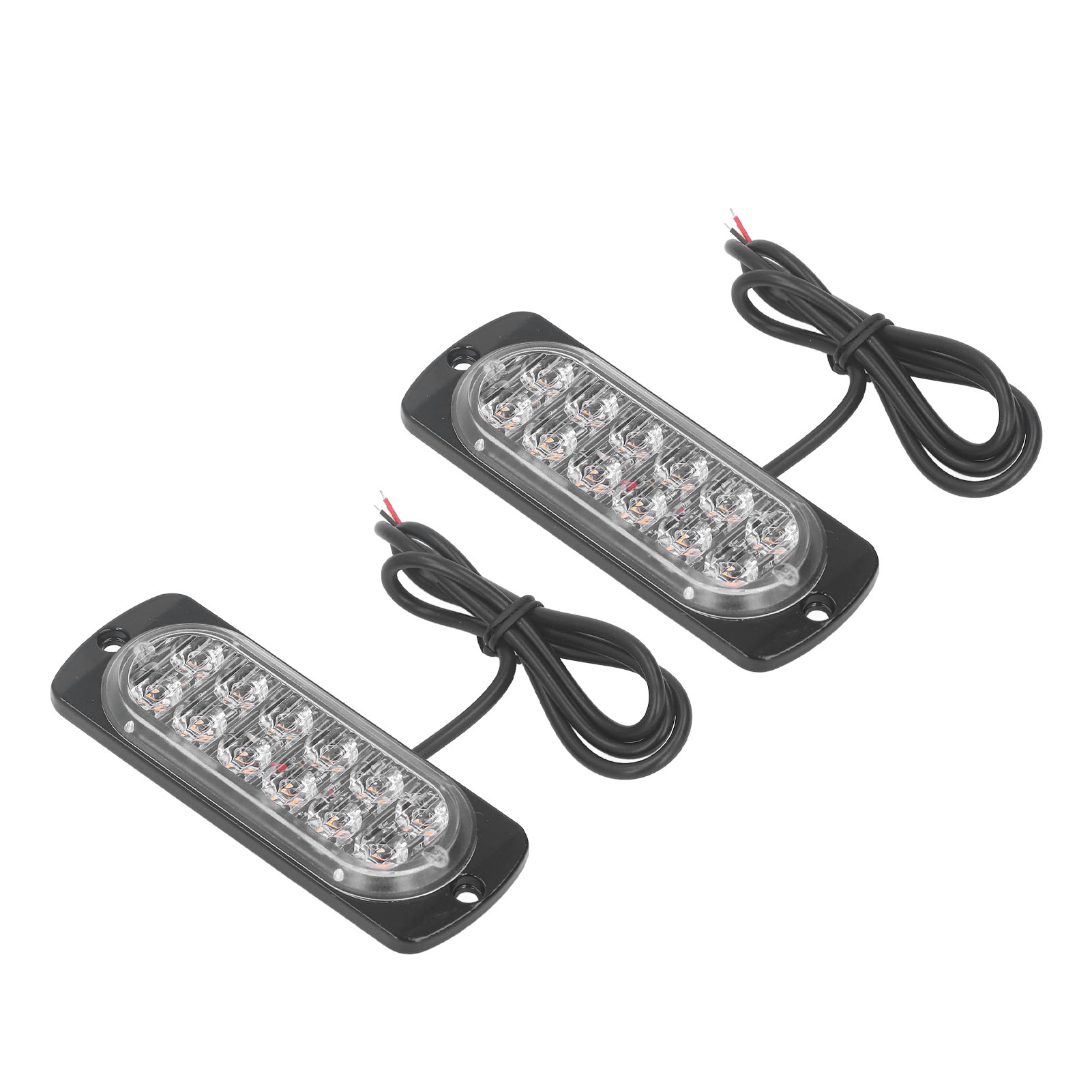 Stück Lkw-seitenwarnleuchten, 12 Helle Hochleistungs-led-blitzleuchten, 36 W, 12–24 V, Blaue Warnleuchten