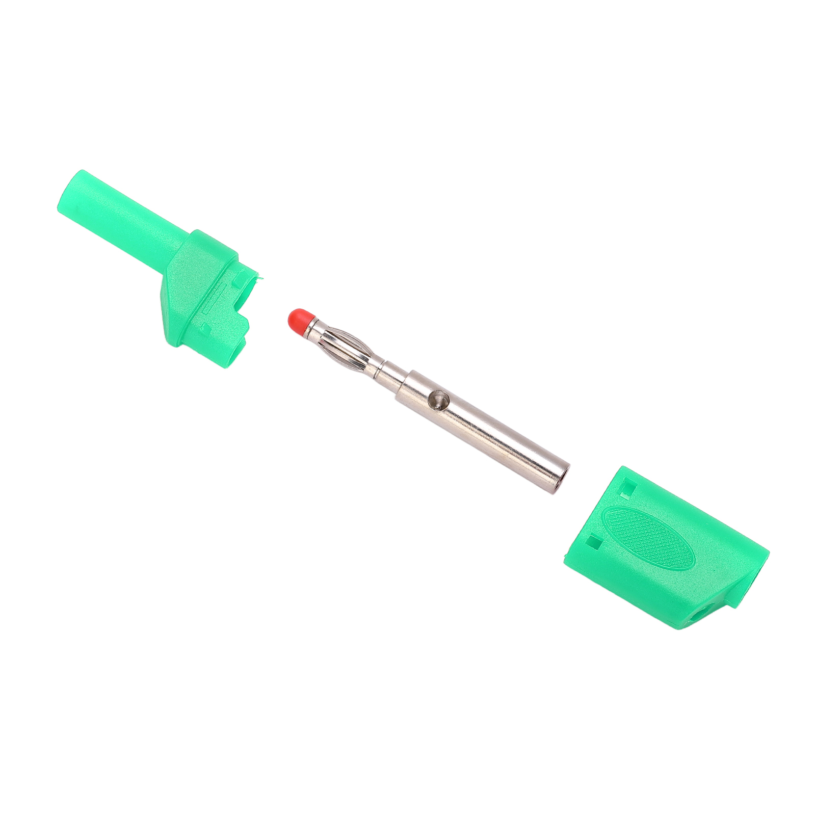 10 Stück 22.160 4mm Bananenstecker, Isolierter Sicherheitsbananenstecker Mit Gehäuse Für Elektronische Tests, Grün
