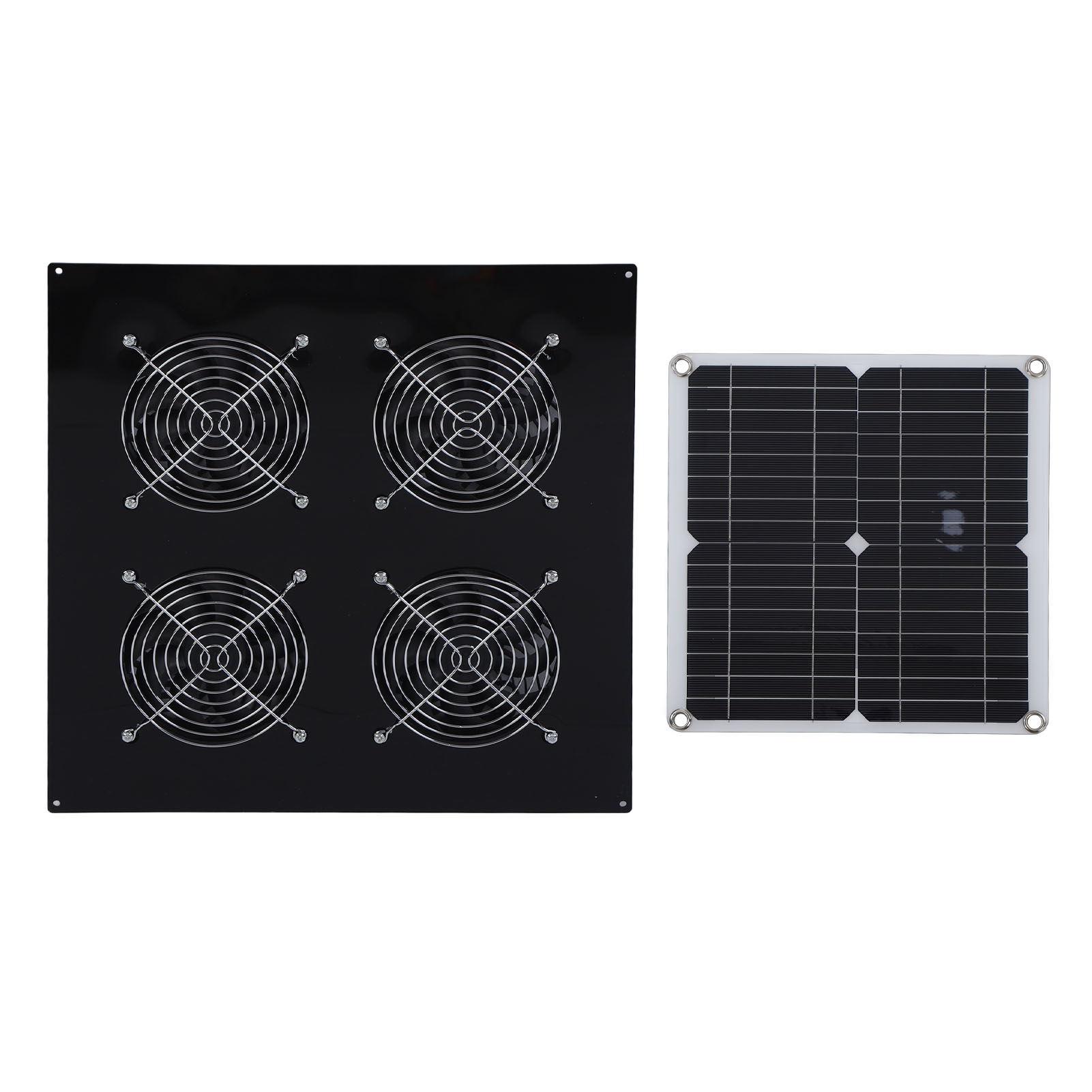 Solarpanel-abluftventilator-set 12w Ip65 Wetterfest, Hervorragende Belüftung, Solar-abluftventilator Für Hühner- Und Hundeställe