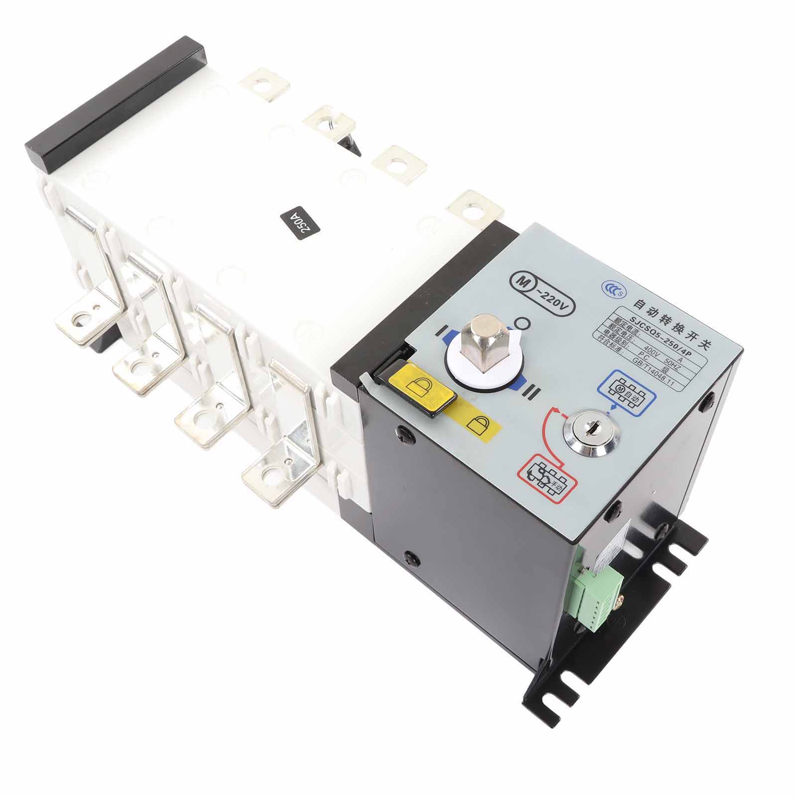 Automatischer Doppelstrom-umschalter (2 Eingänge, 1 Ausgang), 250 A, Trennschalter In Pc-qualität, Ac 400 V