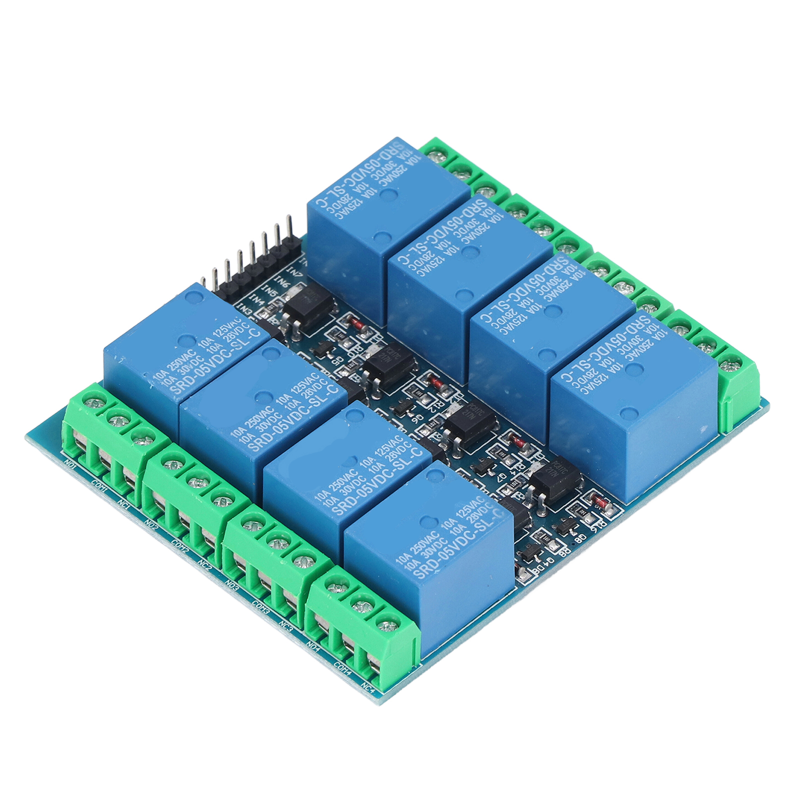 8-kanal-relaismodul Mit Optokoppler-isolationsrelaisplatine, Integriertem El817-optokoppler (5 V, 10 A)