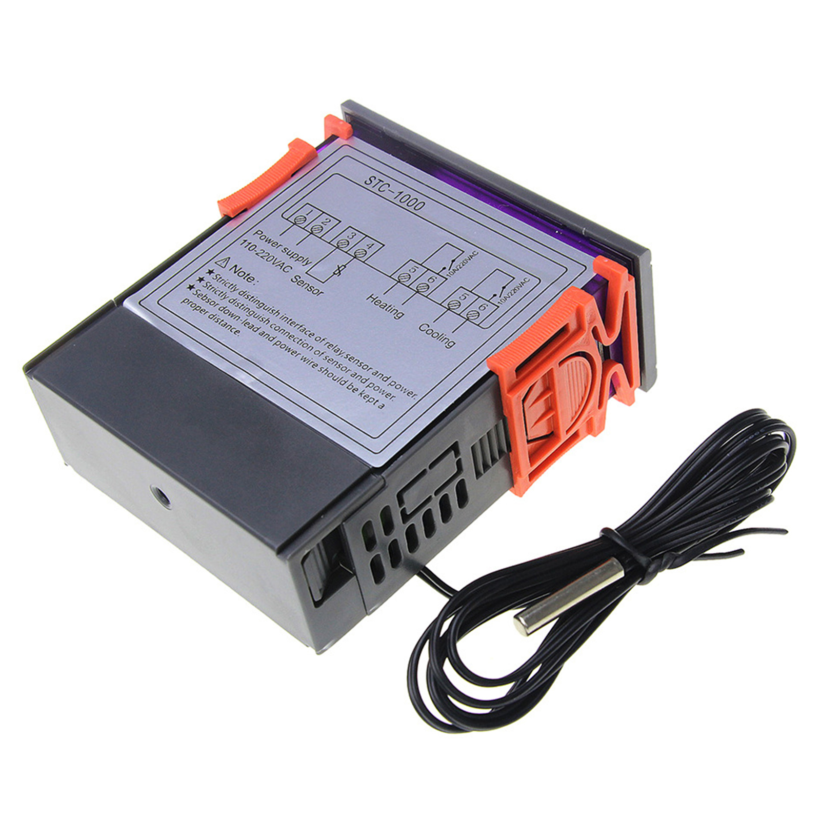 Mikrocomputer-thermostat Mit Programmierbarer Digitalanzeige, Mikrocomputer-temperaturregler Mit Schalter (110–220 V Ac)