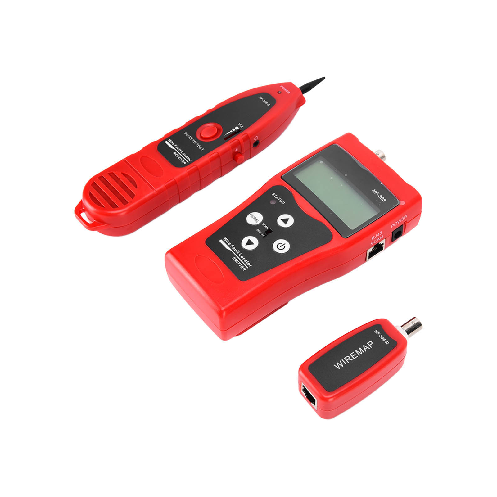 Nf-308 Netzwerkkabeltester Mit Lcd-bildschirm, Tragbar, Telefon-audio, Bnc- Und Koaxialkabel-finder
