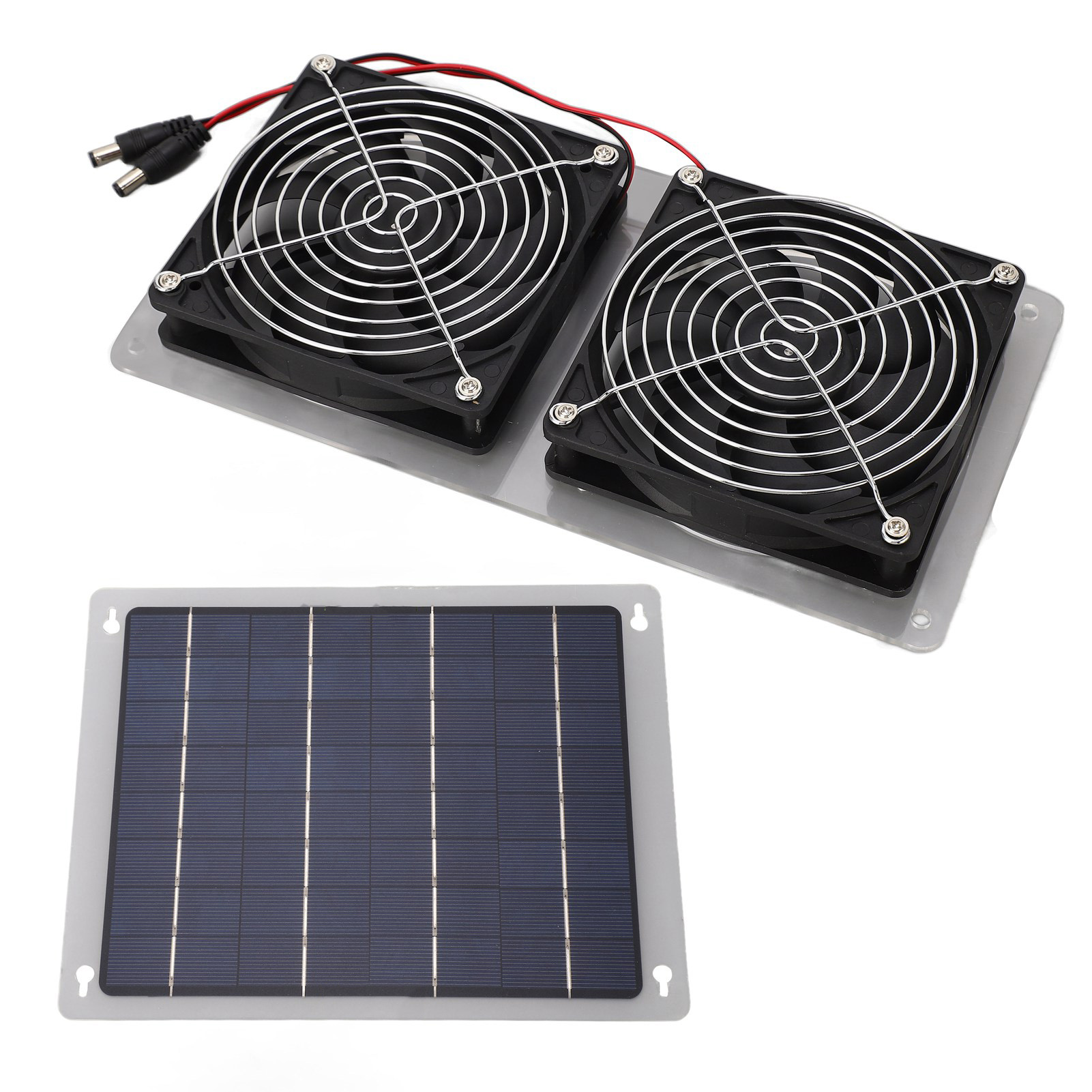 Solarpanel-lüfterset 100w Solarbetriebener Außenlüfter Für Haustierhaus/dachboden