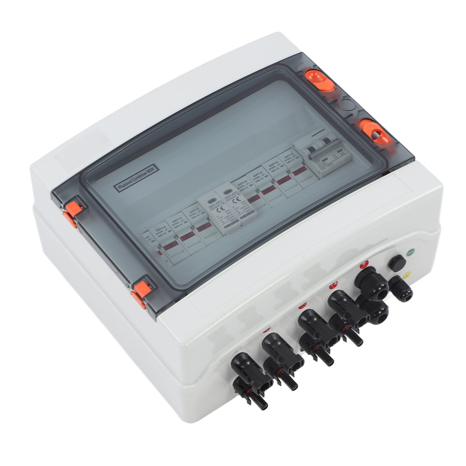 Pv-kombinationsbox 4 Eingänge 1 Ausgang Ip65 Wasserdichte Solar-kombinationsbox Mit Sicherung Und Überspannungsschutz, Dc 1000 V