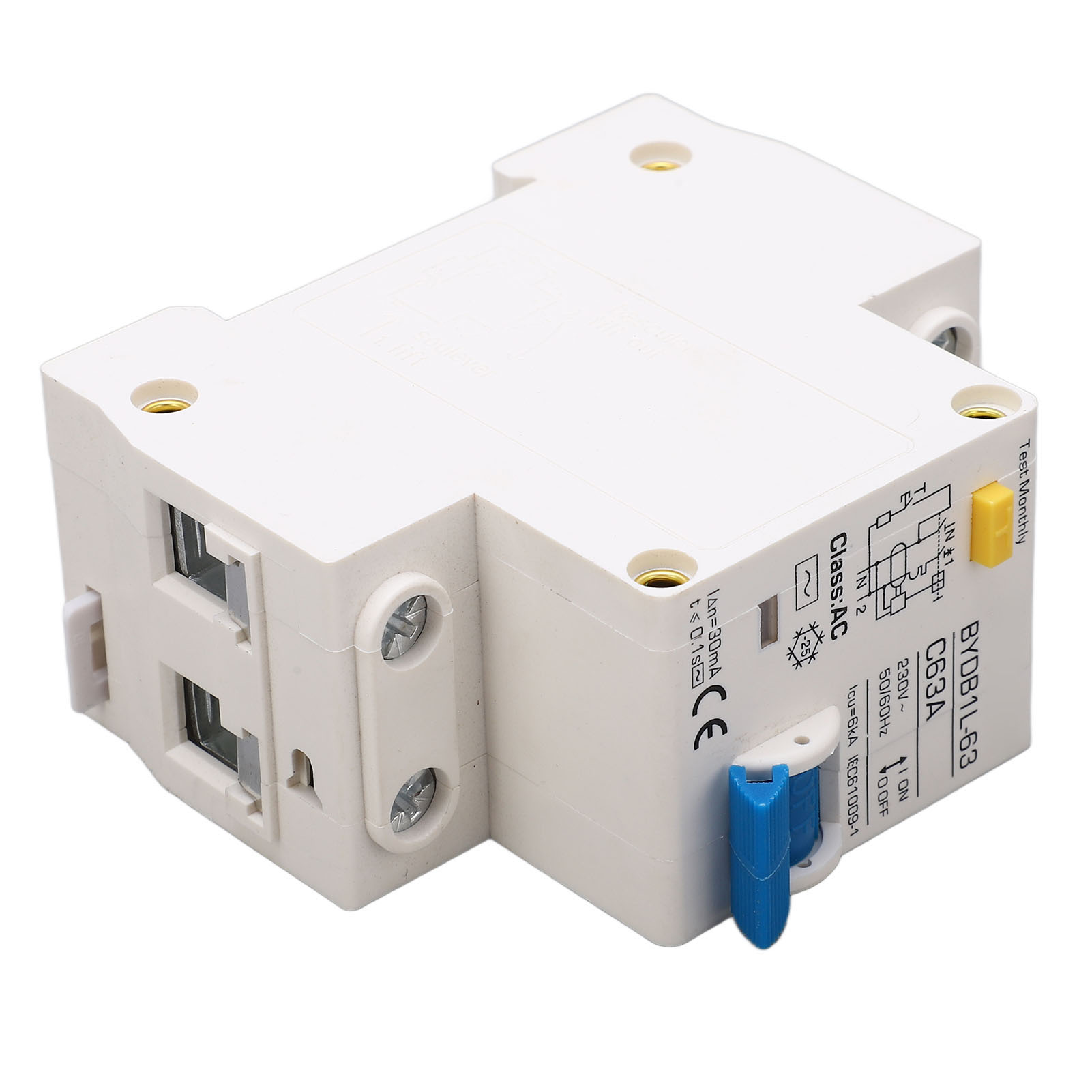 Fehlerstromschutzschalter 63 A 30 Ma 6 Ka 1p+n Ac-typ Din-schienen-miniatur-fehlerstromschutzschalter 230 V