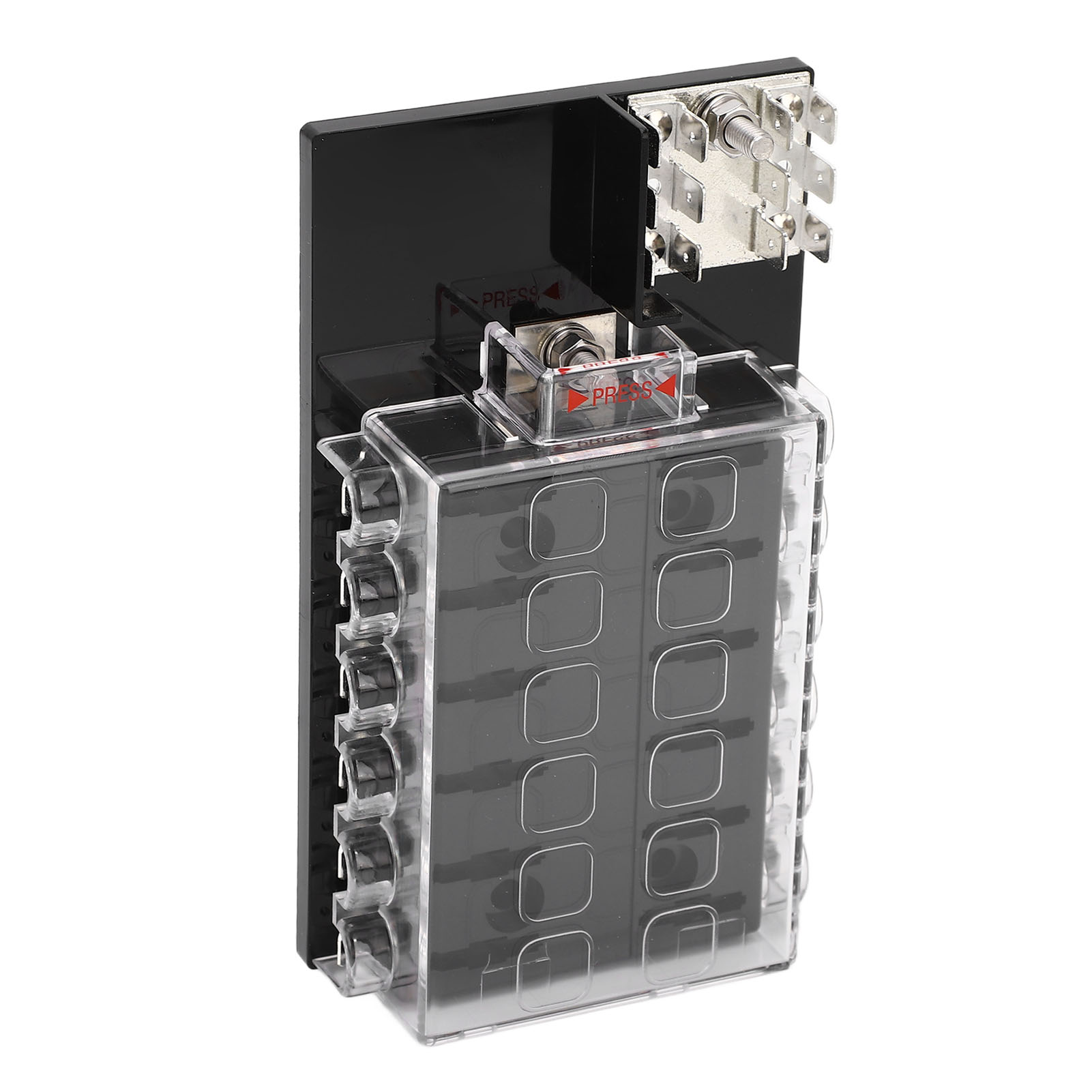 Kfz-sicherungskasten Mit 12 Steckplätzen, Wasserdichtes Abs-gehäuse, 12–36 V Dc