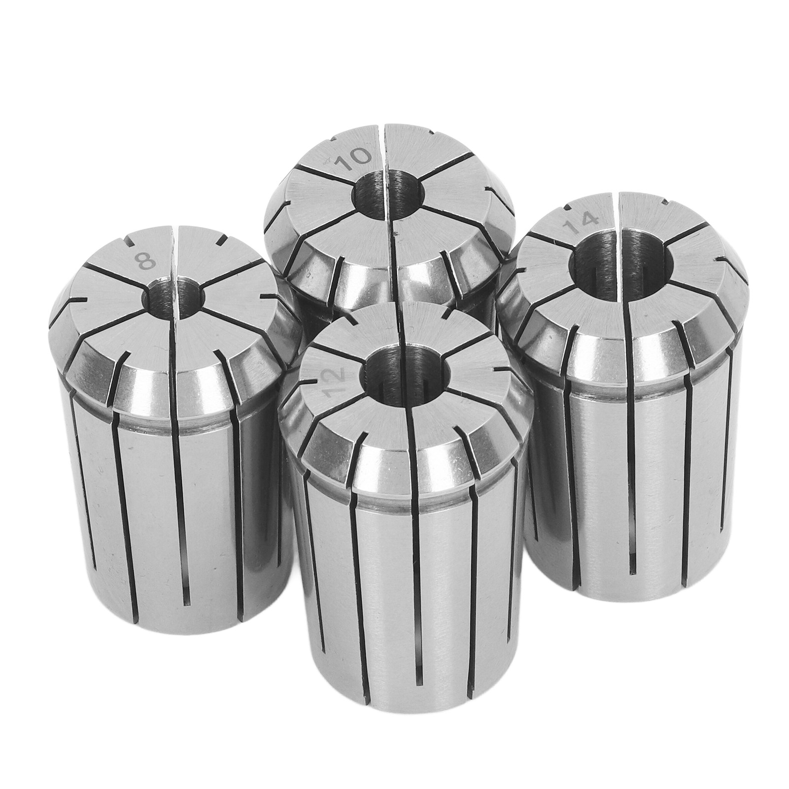 4-teiliges Spannzangenset 8 10 12 14 Durchmesser, Federstahl-spannzangen, Cnc-fräs- Und Drehmaschinenwerkzeug Mit Schraubenschlüssel