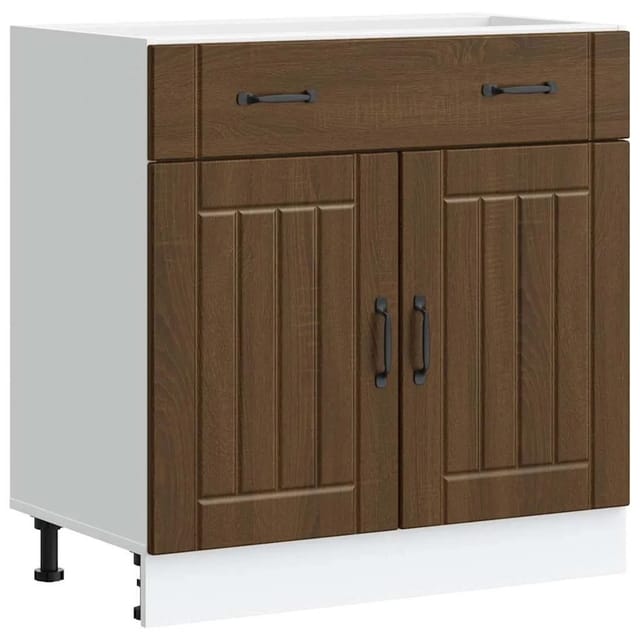 vidaXL Küchen-Unterschrank Lucca Braun Eichen-Optik Holzwerkstoff 853744