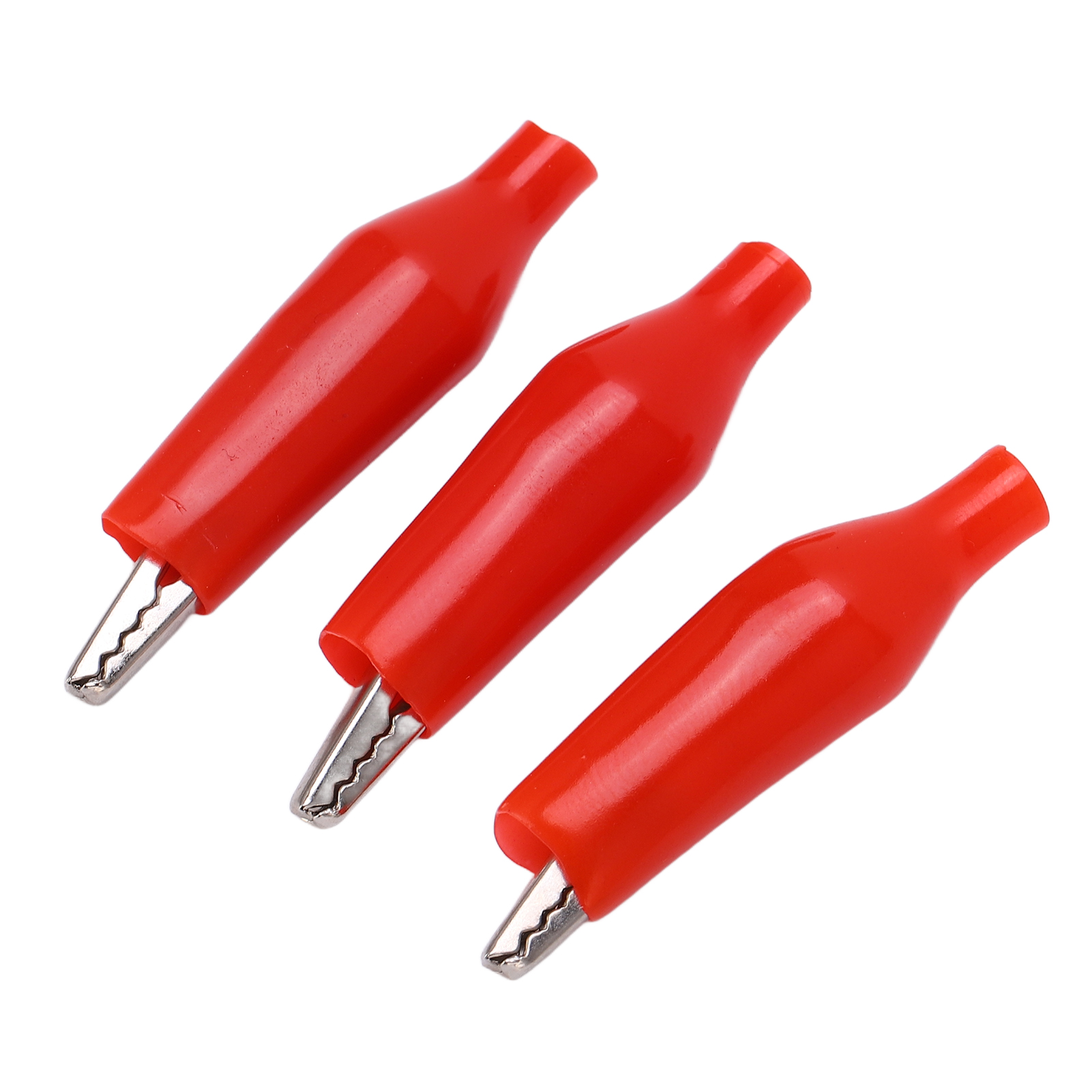 25.011 100 Stück Elektrische Prüfklemmen, Batterieladegeräte, Einzelgriff-ladeklemmen-sortiment, Rot