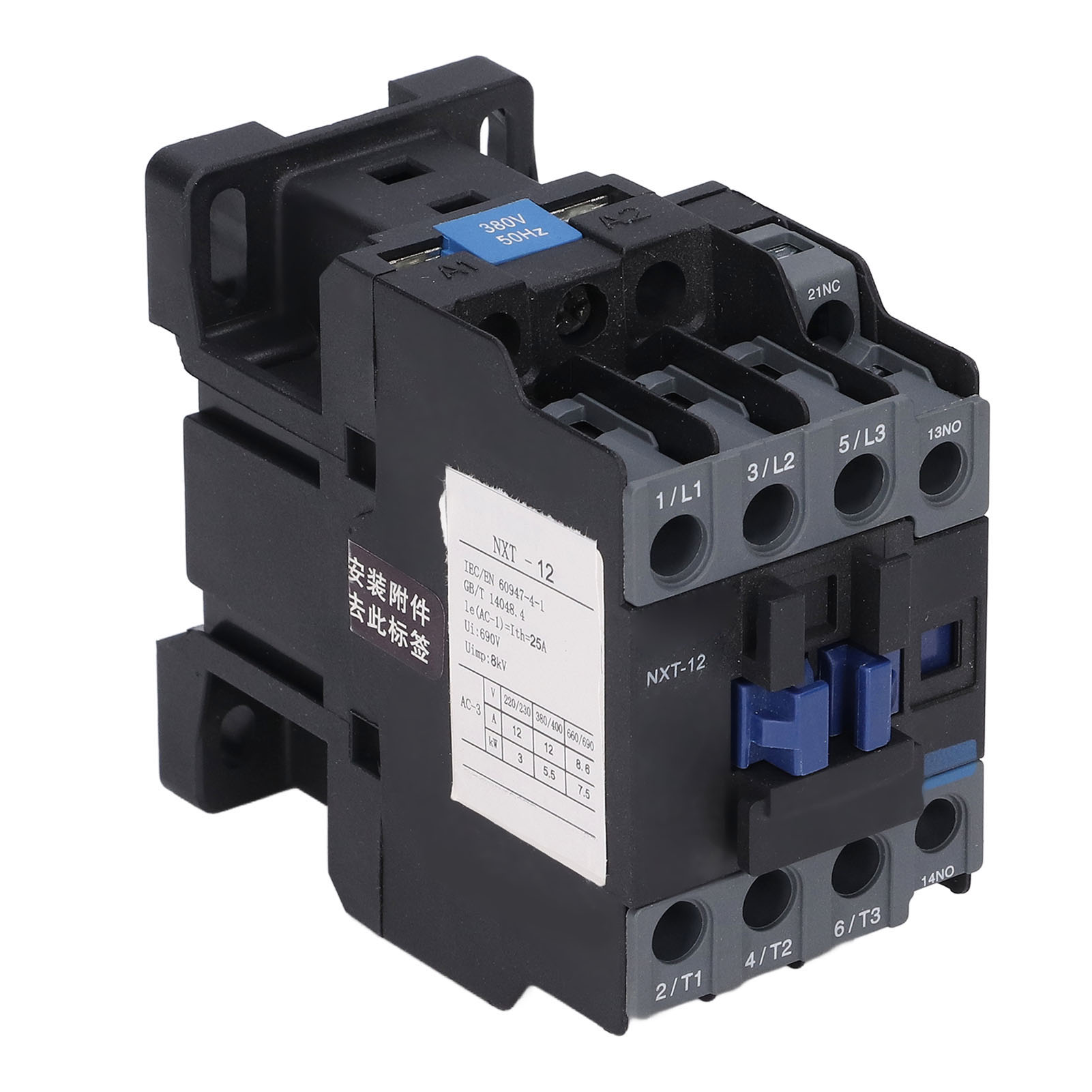 Ac-schütz Für Din-schienenmontage, Geeignet Für Heim- Und Industrieanwendungen, 380 V, 50 Hz, 12 A, Nxt-12
