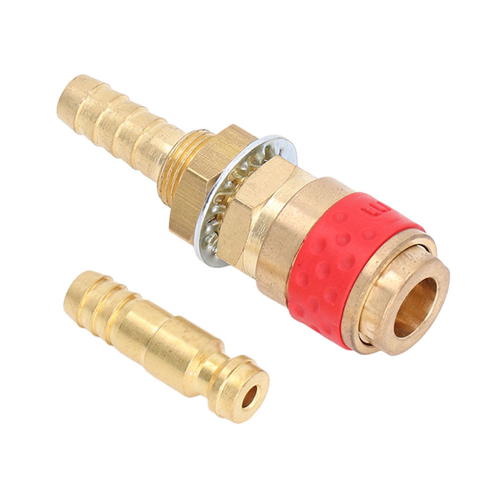8-mm-schlauchadapter Aus Messing, Schnellkupplungsset Für Mig/wig-schweißpistolen (rot)