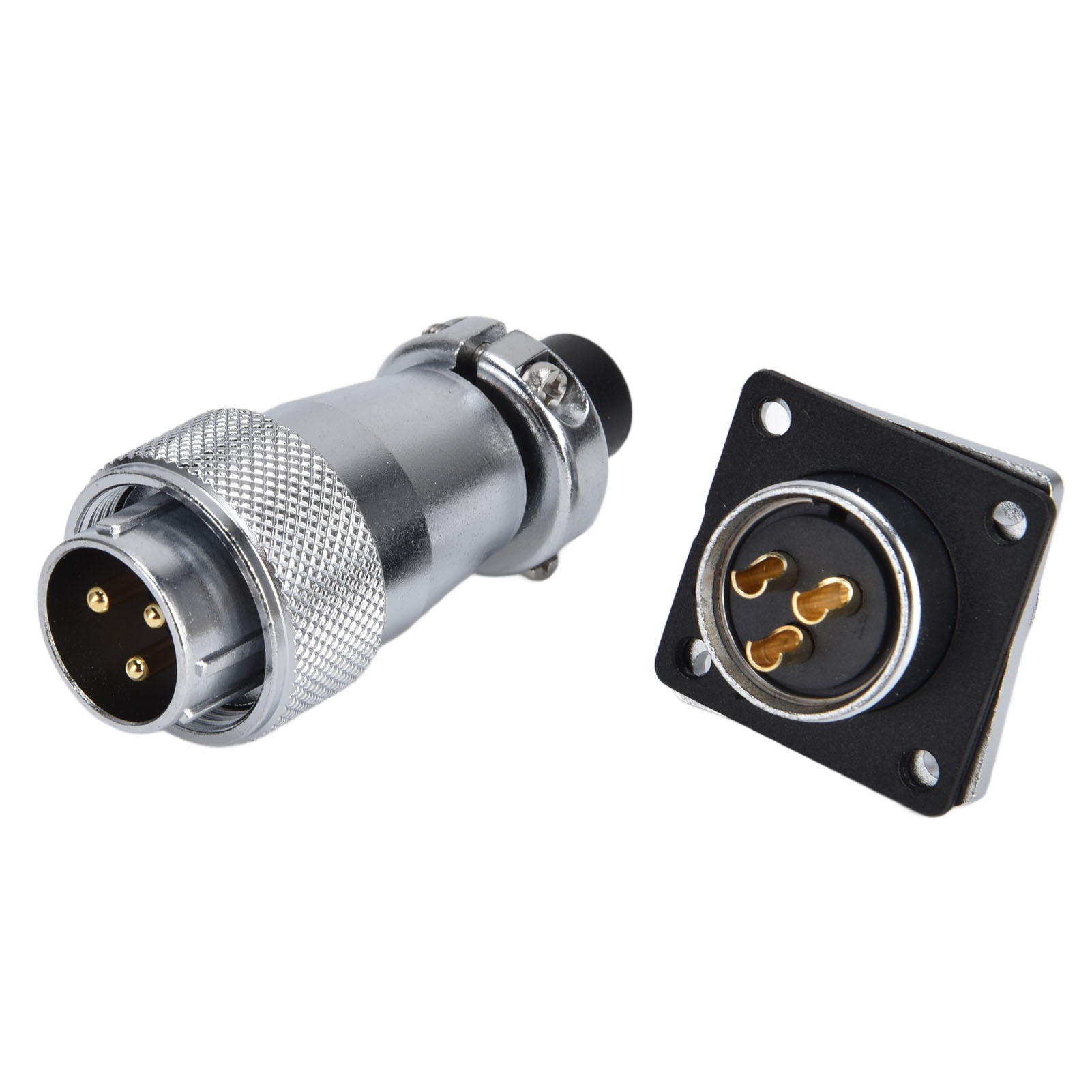 3-poliger Luftfahrtstecker Aus Zinklegierung, Wasserdicht, Ws20-stecker, Männlich/weiblich, Wechselstrom 500 V