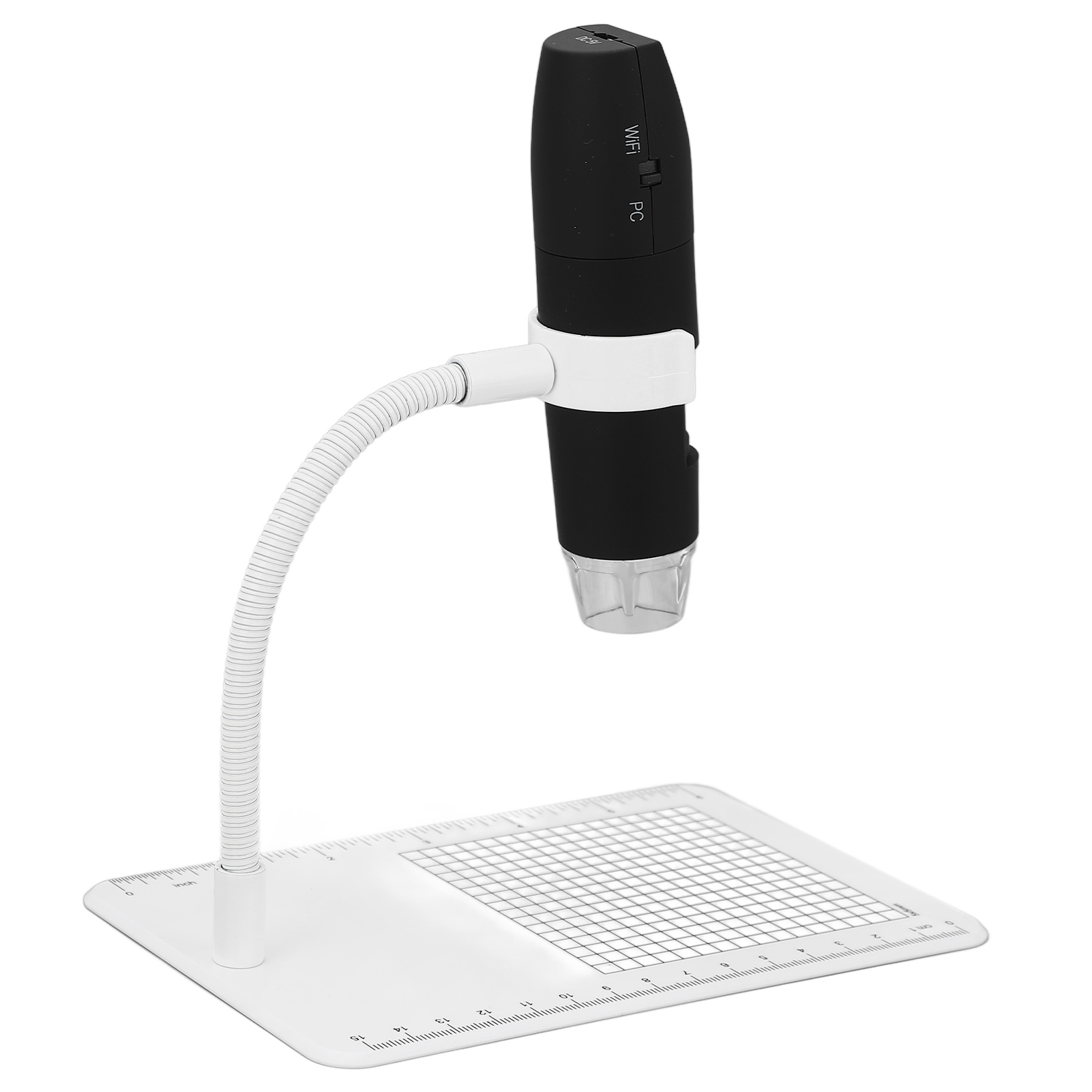 Mattiertes Schwarzes 1080p-mikroskop Mit 8 Leds, 1920 X 1080p, 2 Mp Hd, Wlan, 50–1000-fache Vergrößerung