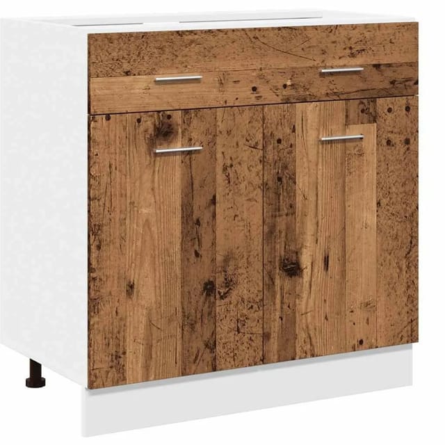 vidaXL Schubunterschrank Lyon Altholz-Optik 80x46x81,5 cm Holzwerkstoff 856092