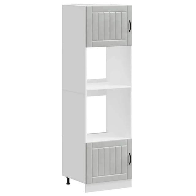 vidaXL Herdumbauschränke 2 Stk Lucca Betongrau Holzwerkstoff 3315045